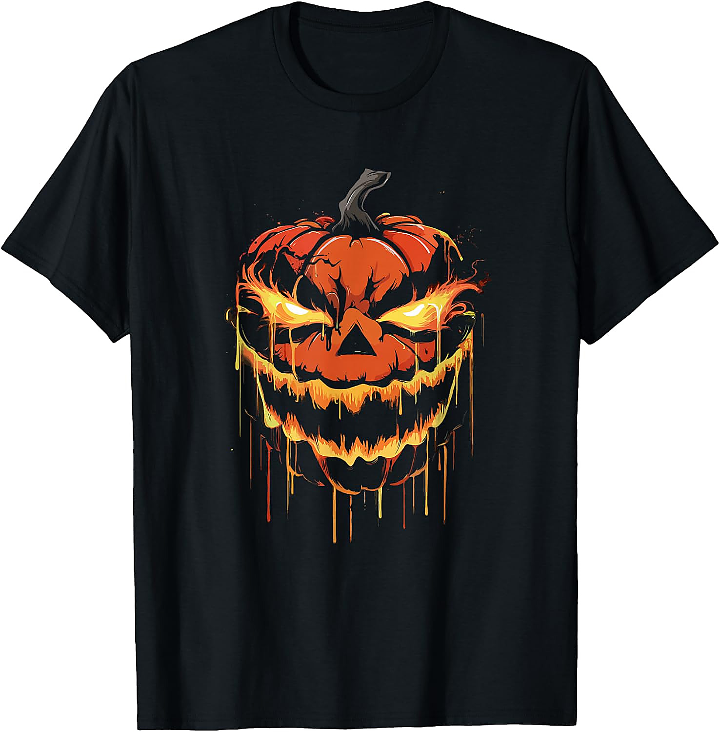 Scary Halloween Pumpkin Face T-Shirt | Spooky Jackolantern Tee