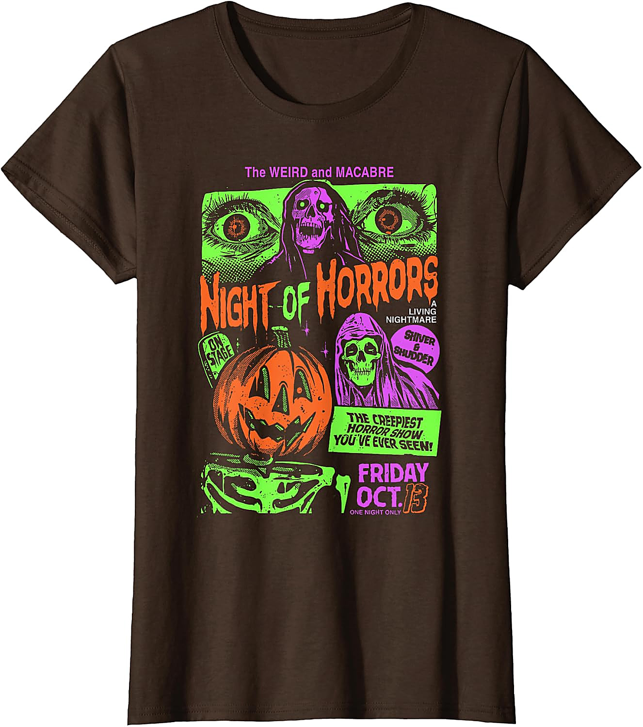Scary Halloween Pumpkin Graphic Tee | Vintage Horror Shirt