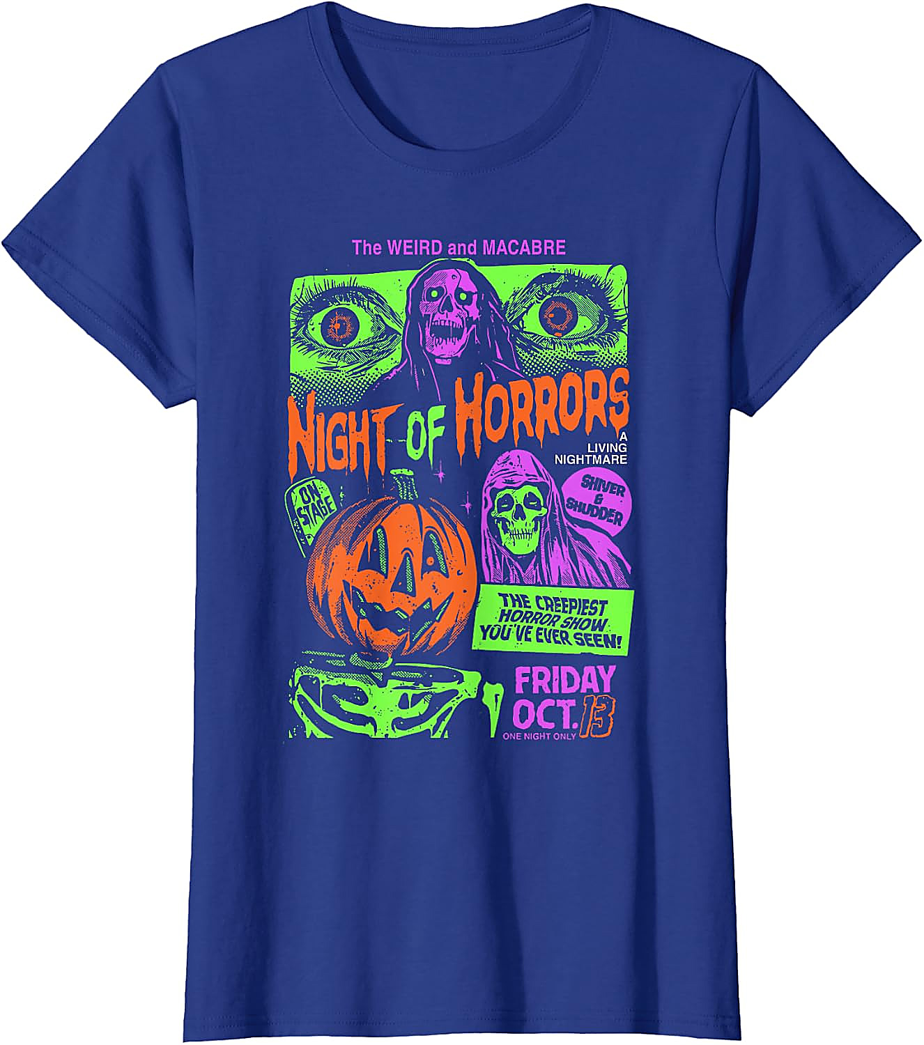 Scary Halloween Pumpkin Graphic Tee | Vintage Horror Shirt