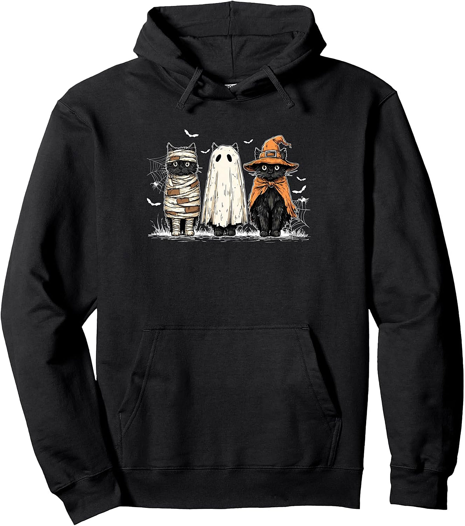 Halloween Cat Costume Pullover Hoodie | Cozy & Spooky