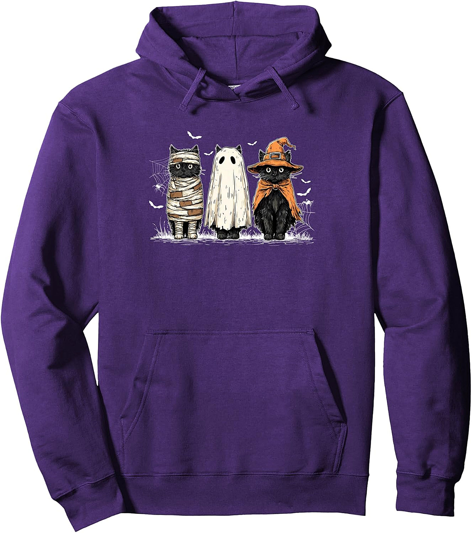 Halloween Cat Costume Pullover Hoodie | Cozy & Spooky