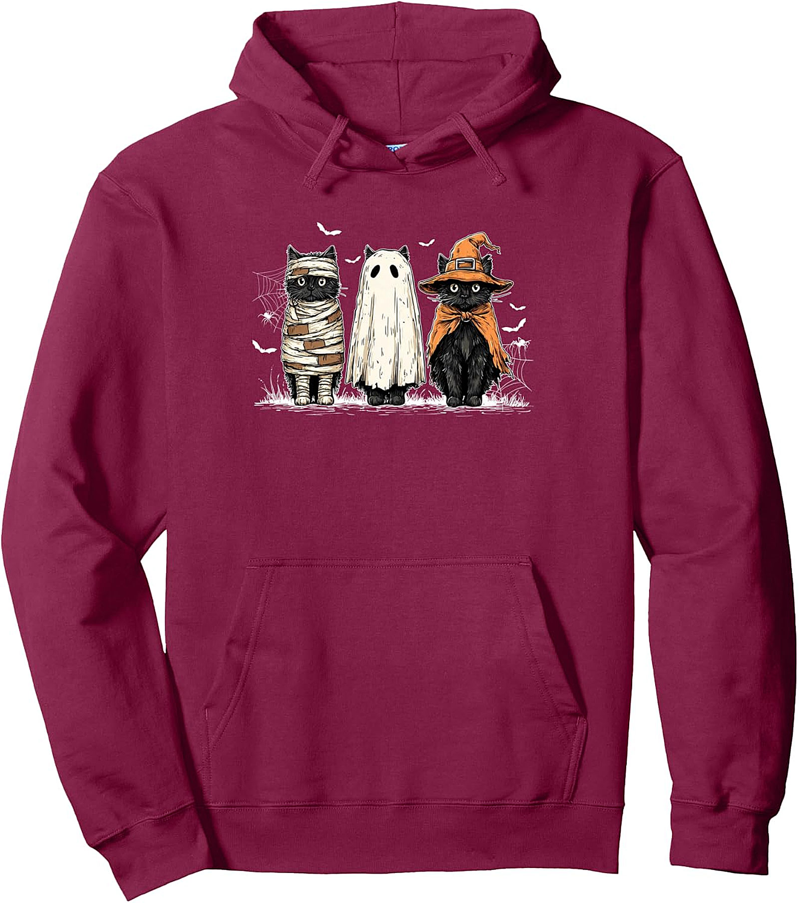Halloween Cat Costume Pullover Hoodie | Cozy & Spooky