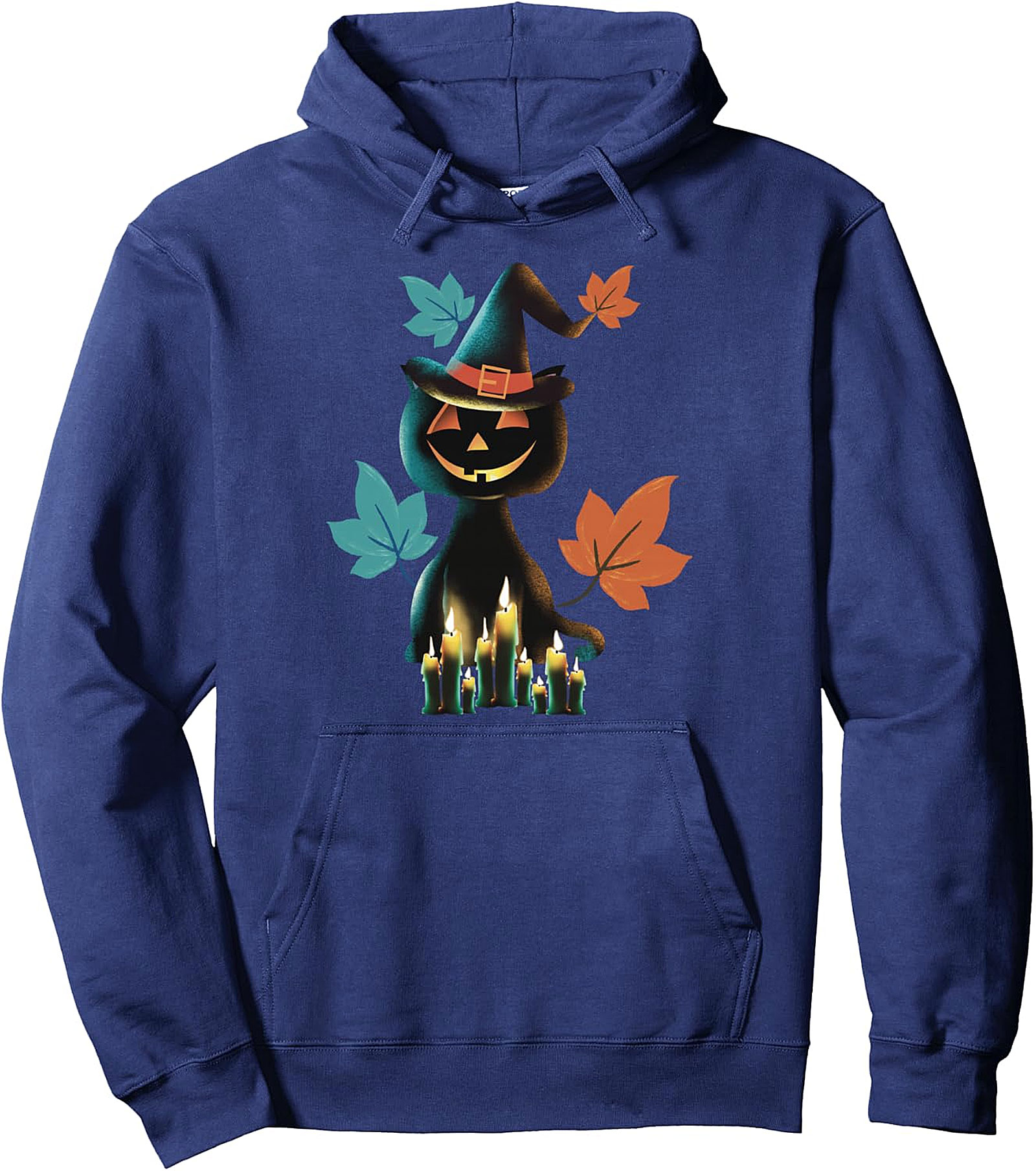 Cute Pumpkin Cat Witch Halloween Spooky Pullover Hoodie