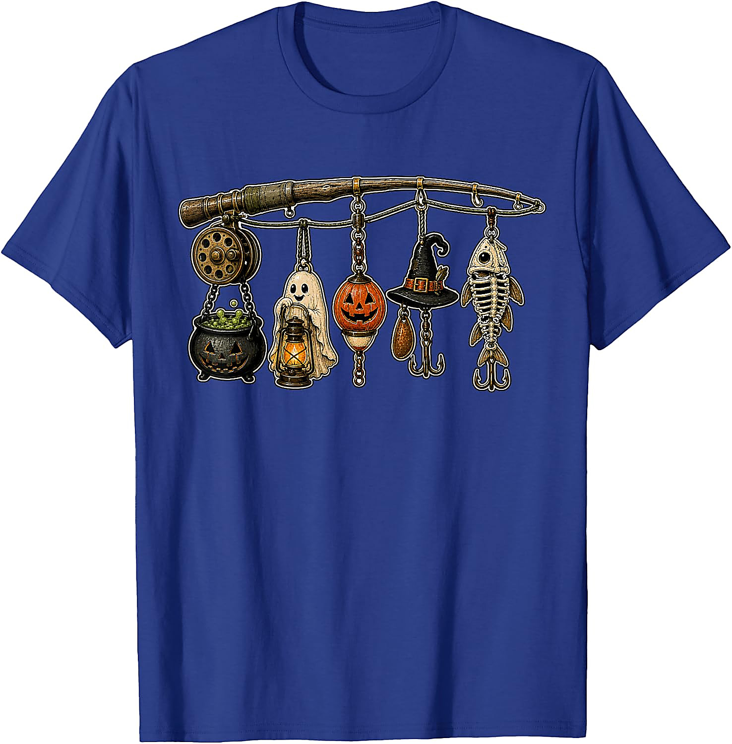 Halloween Fishing T-Shirt | Spooky Fisherman Graphic Tee