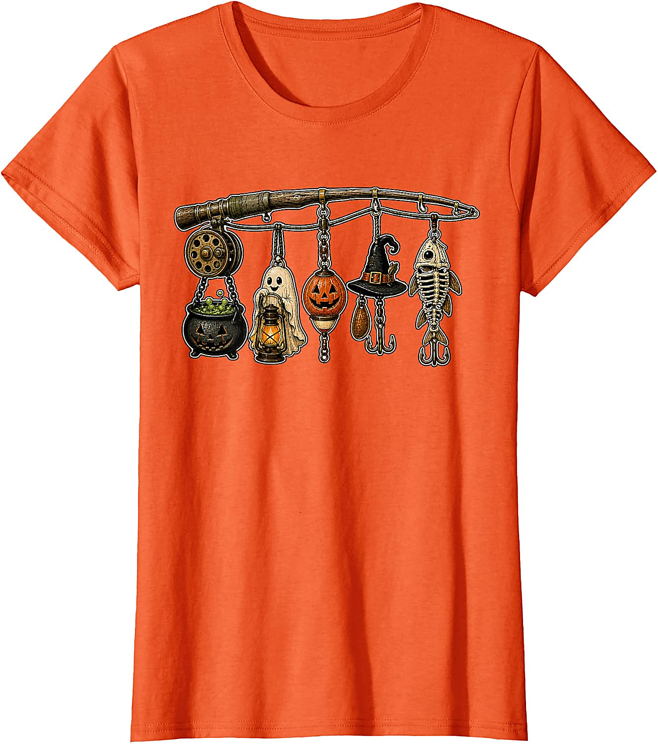 Halloween Fishing T-Shirt | Spooky Fisherman Graphic Tee