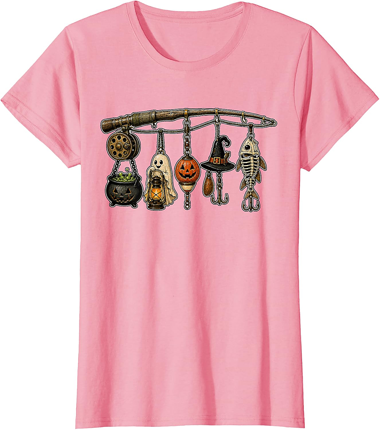 Halloween Fishing T-Shirt | Spooky Fisherman Graphic Tee