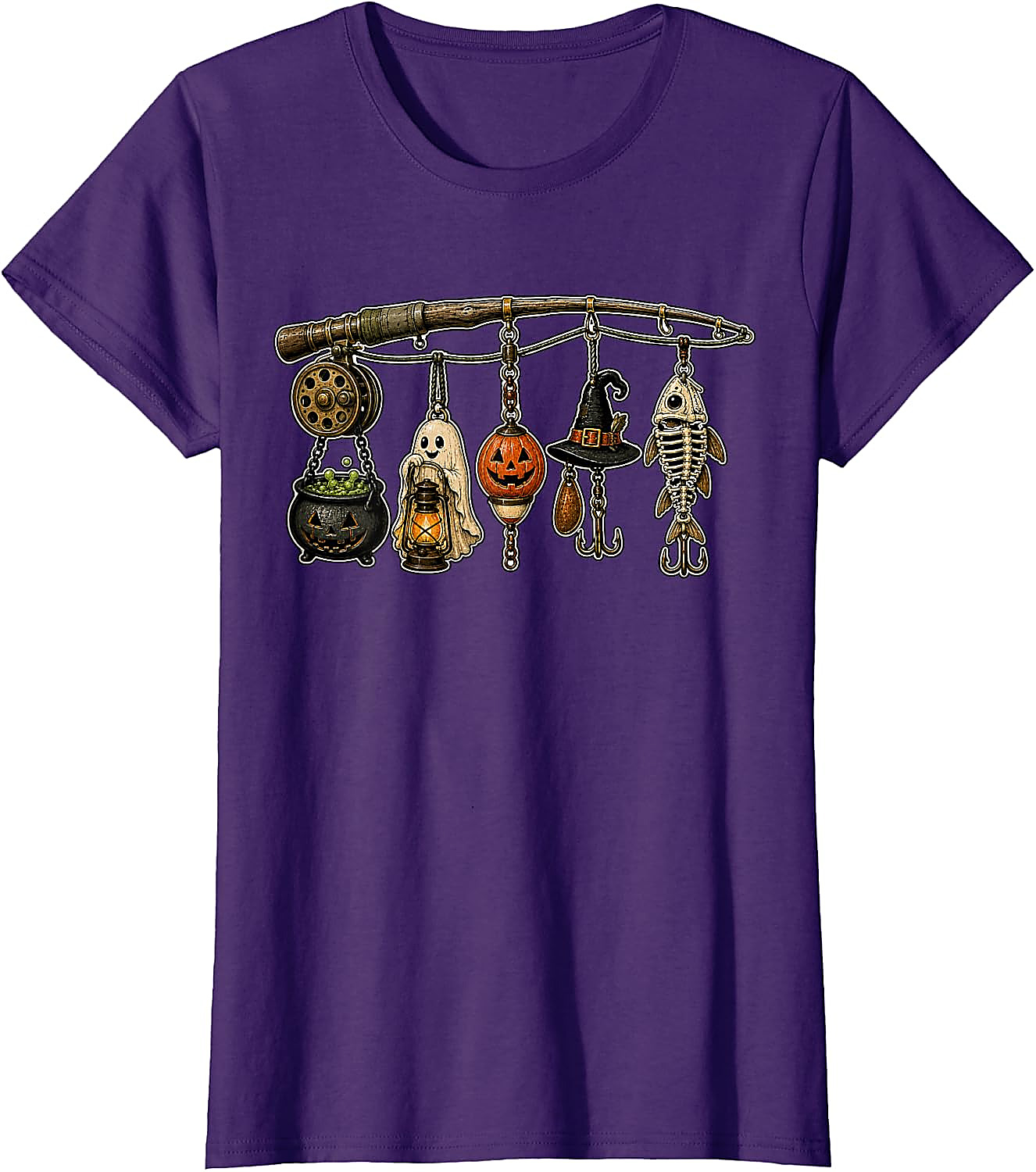 Halloween Fishing T-Shirt | Spooky Fisherman Graphic Tee