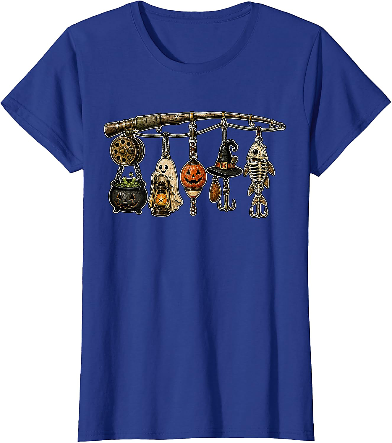 Halloween Fishing T-Shirt | Spooky Fisherman Graphic Tee