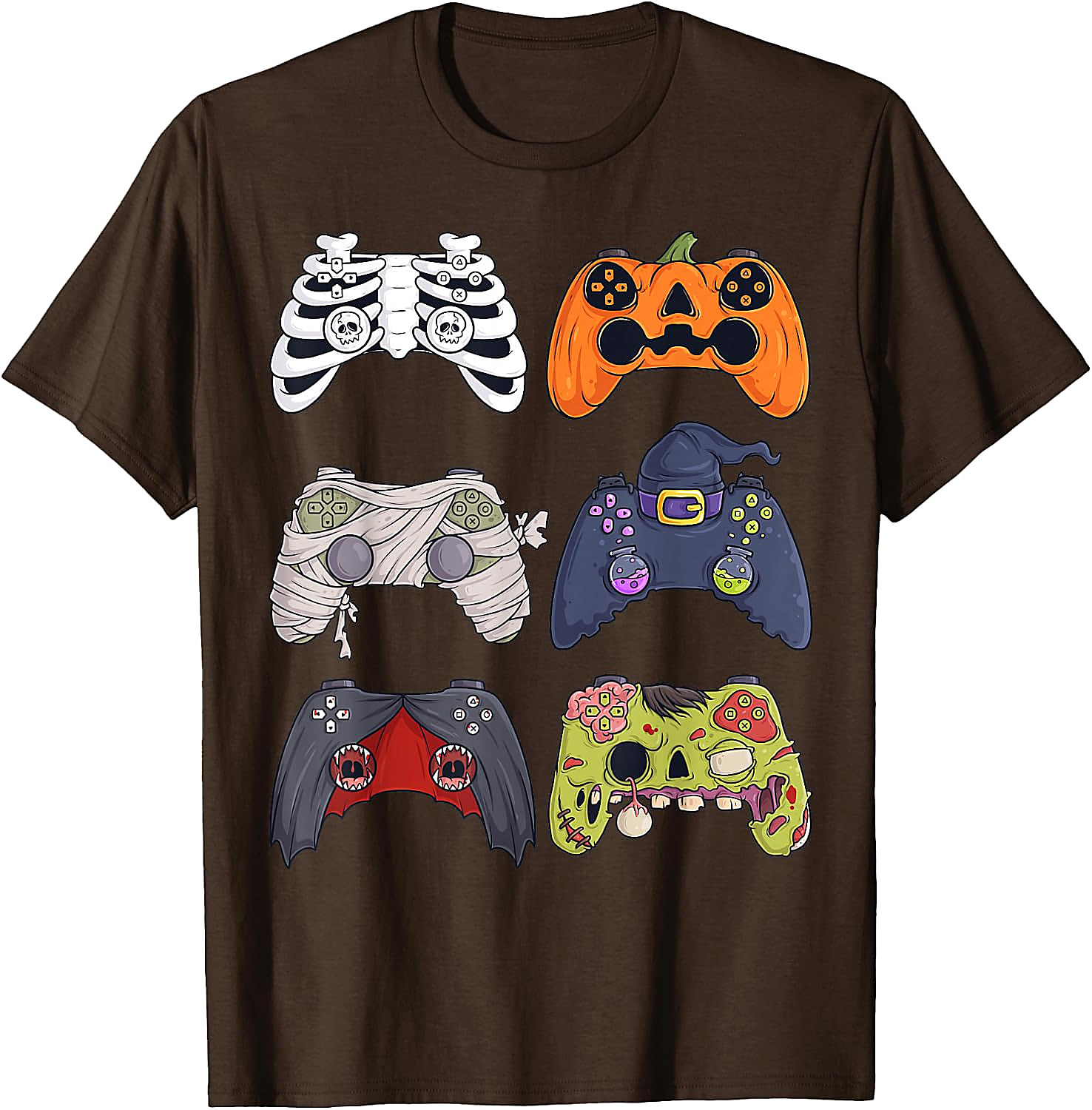 Halloween Gaming Controllers T-Shirt | Spooky Gamer Tee