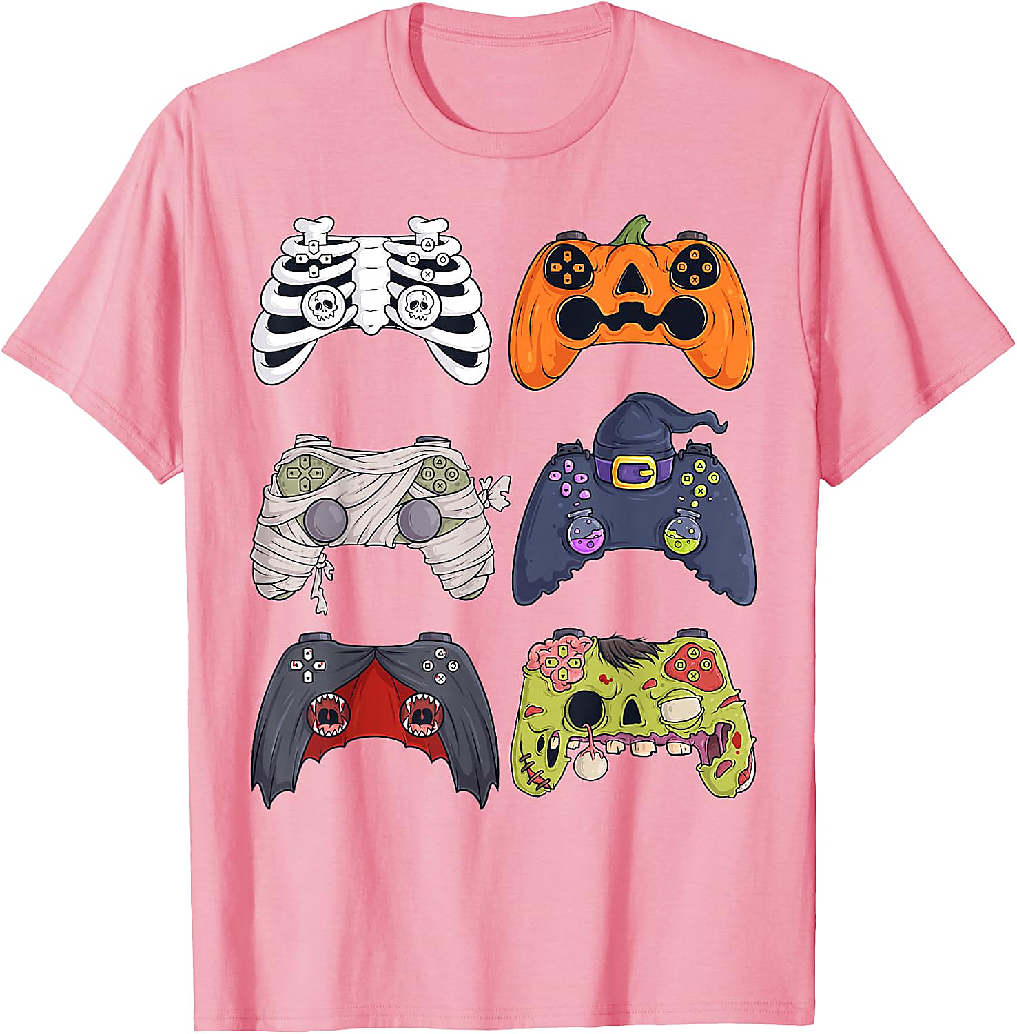 Halloween Gaming Controllers T-Shirt | Spooky Gamer Tee