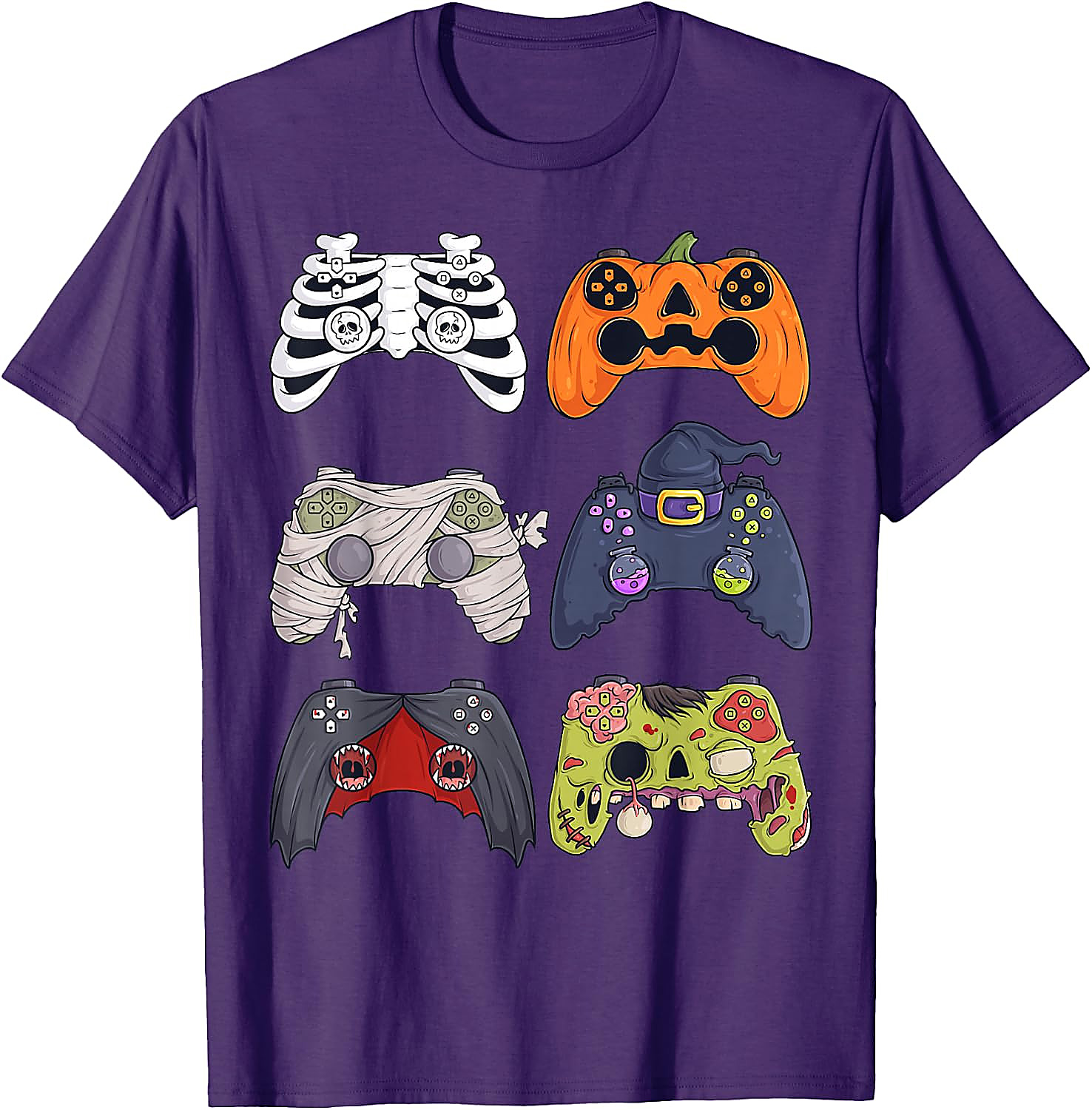Halloween Gaming Controllers T-Shirt | Spooky Gamer Tee