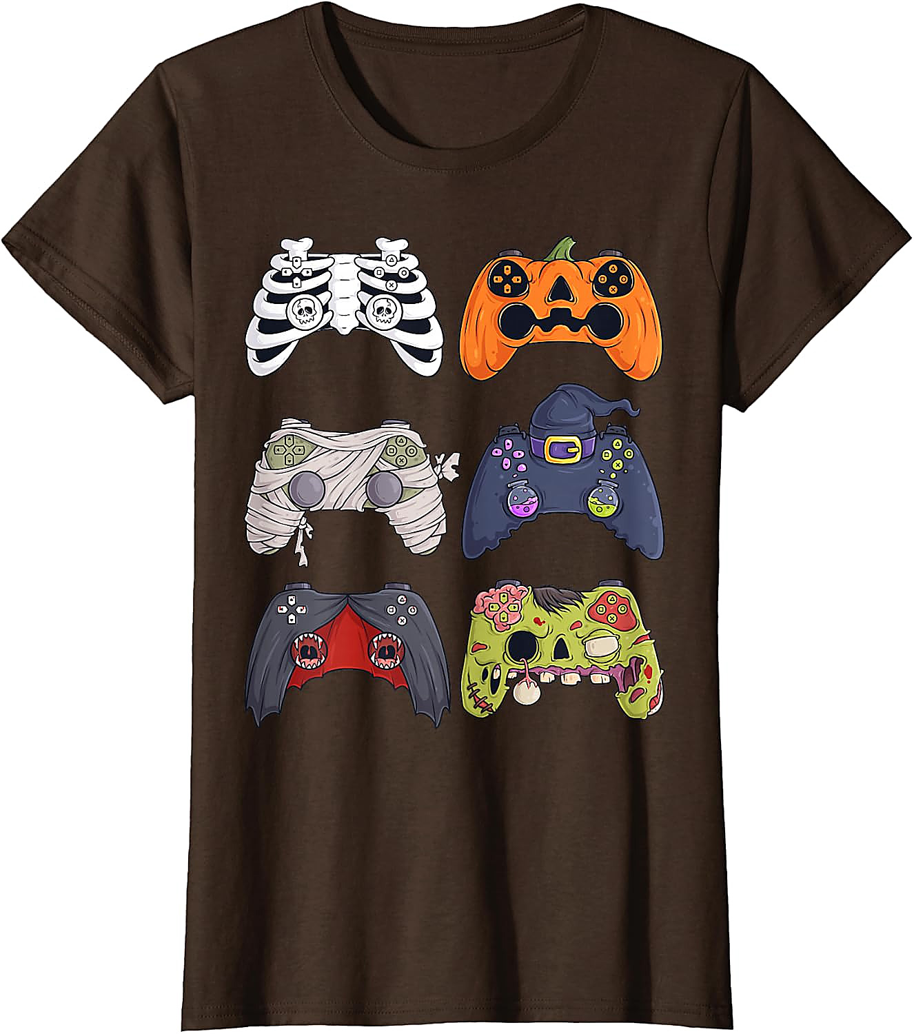 Halloween Gaming Controllers T-Shirt | Spooky Gamer Tee