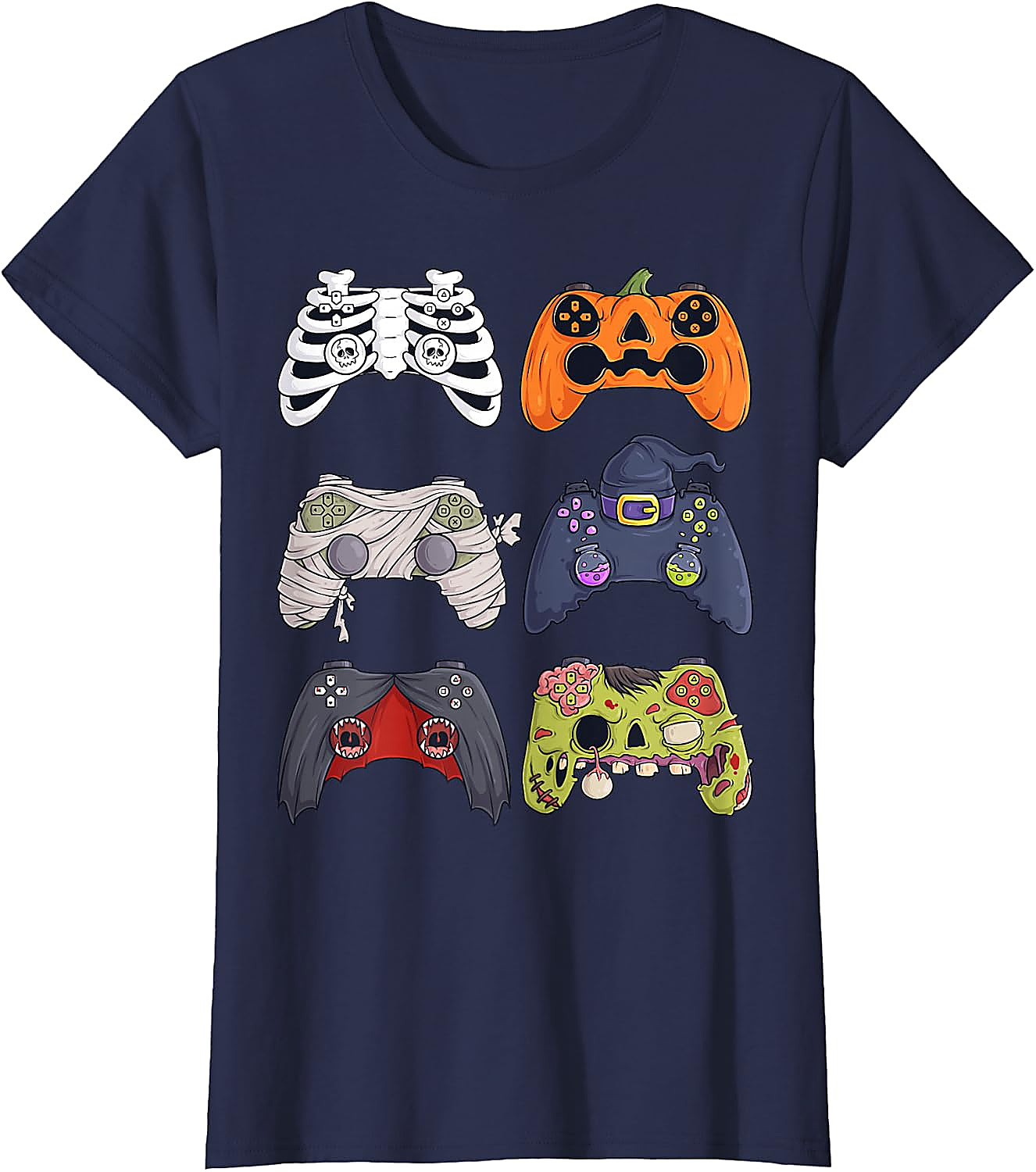 Halloween Gaming Controllers T-Shirt | Spooky Gamer Tee