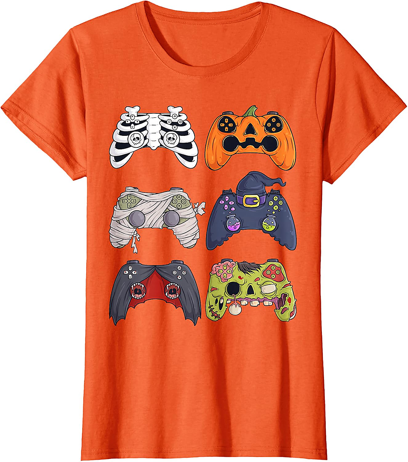 Halloween Gaming Controllers T-Shirt | Spooky Gamer Tee