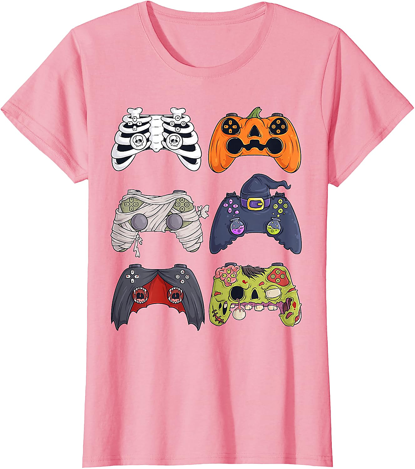 Halloween Gaming Controllers T-Shirt | Spooky Gamer Tee