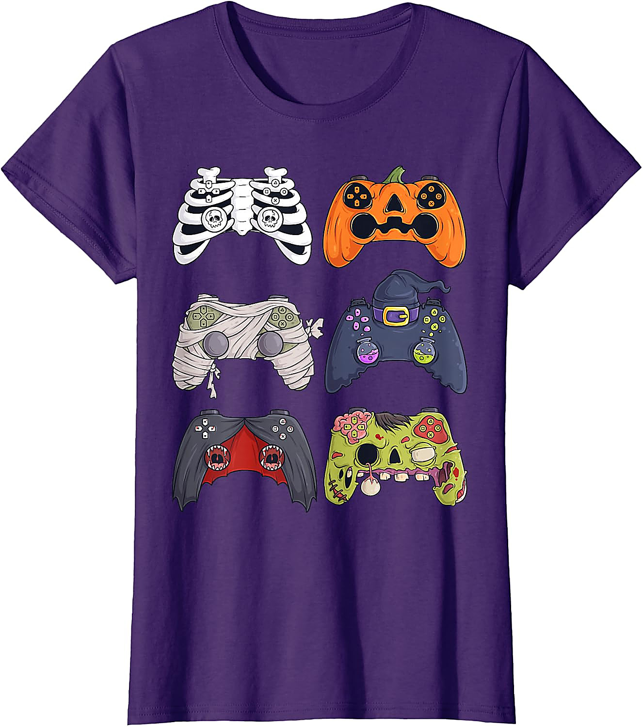 Halloween Gaming Controllers T-Shirt | Spooky Gamer Tee