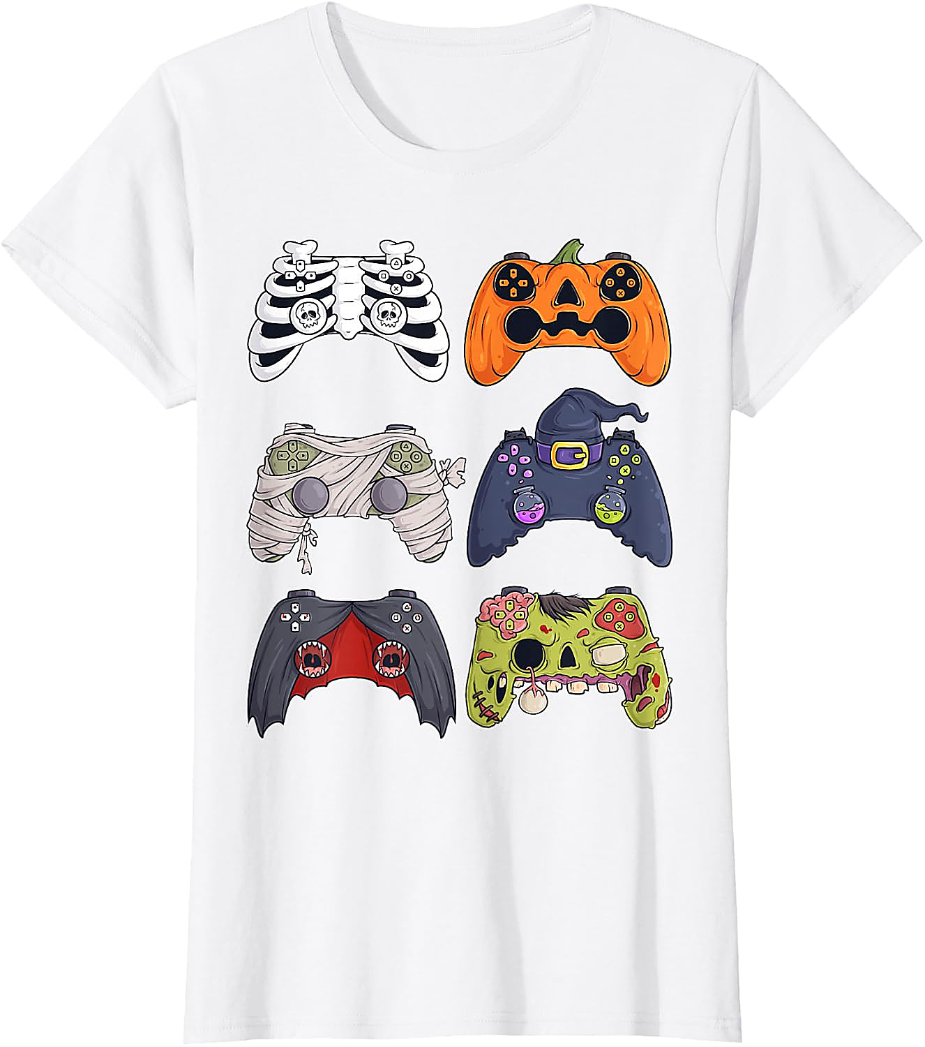 Halloween Gaming Controllers T-Shirt | Spooky Gamer Tee