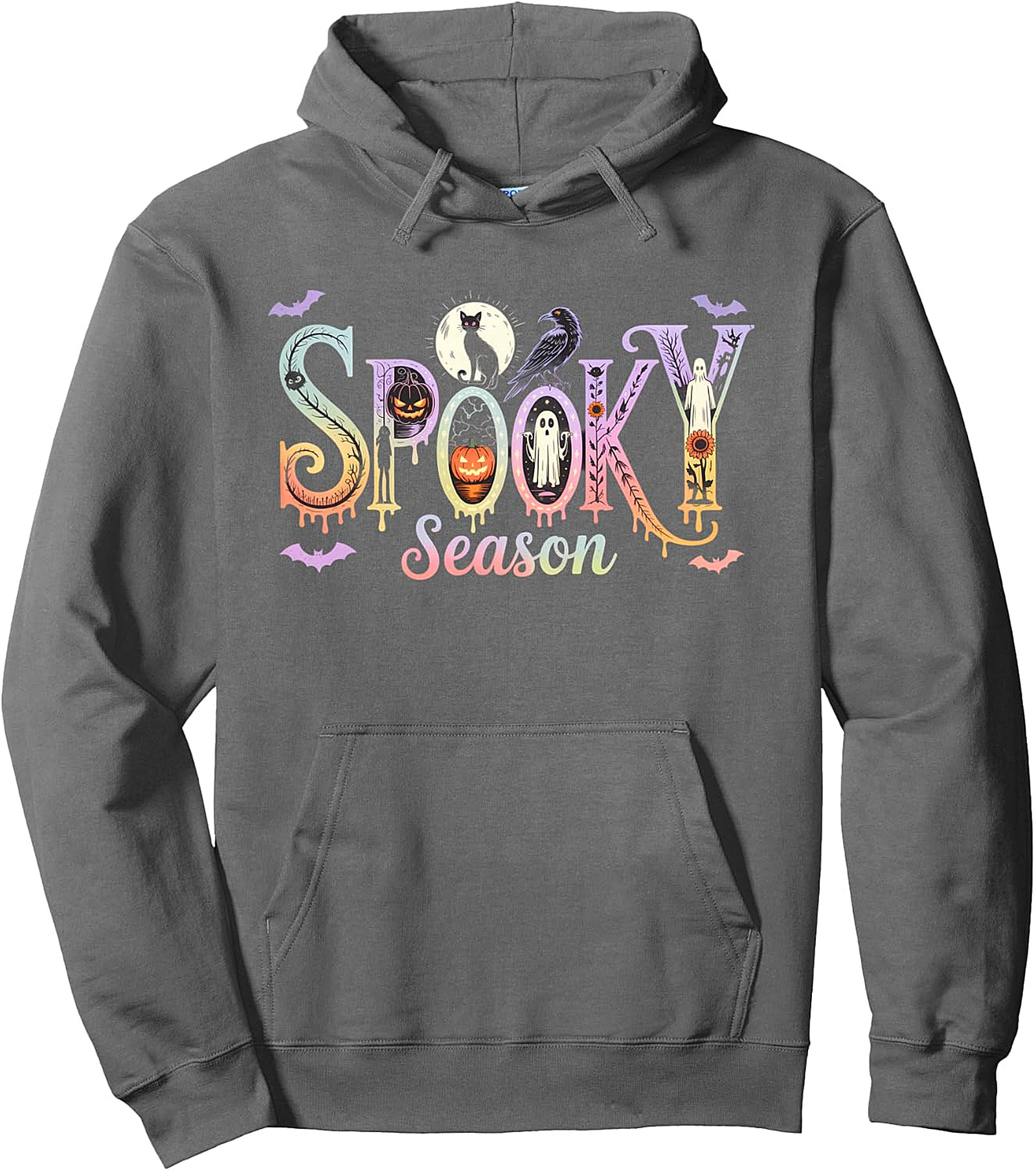 Spooky Season Halloween Cats Ghosts Pullover Hoodie