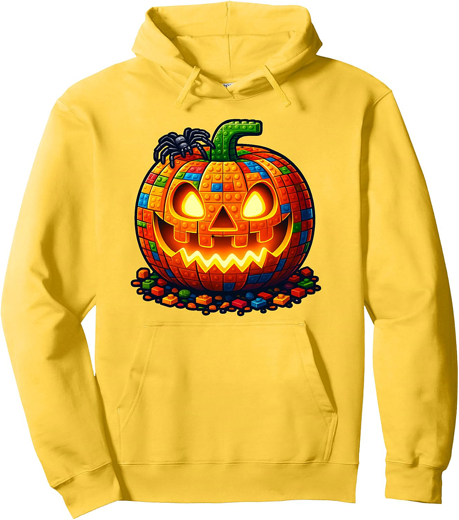 Halloween Builder Pumpkin Hoodie | Kids Blocks Pullover