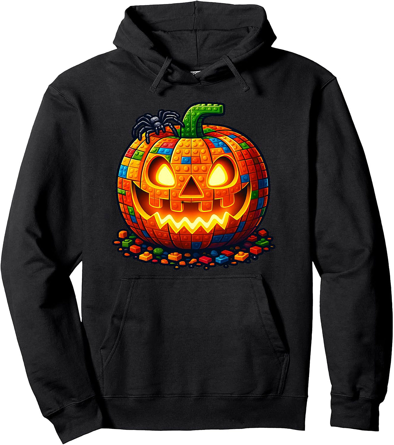 Halloween Builder Pumpkin Hoodie | Kids Blocks Pullover