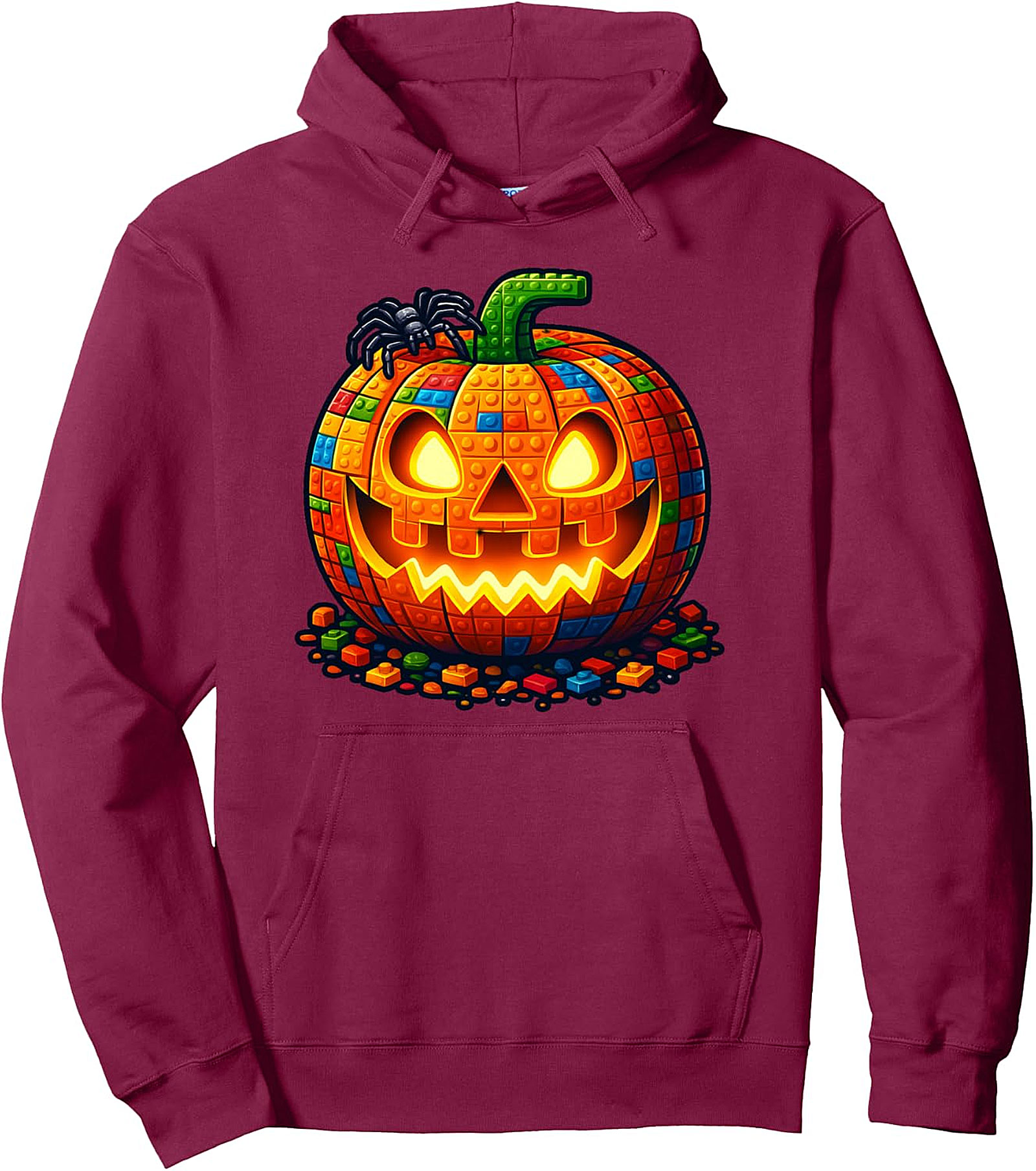 Halloween Builder Pumpkin Hoodie | Kids Blocks Pullover