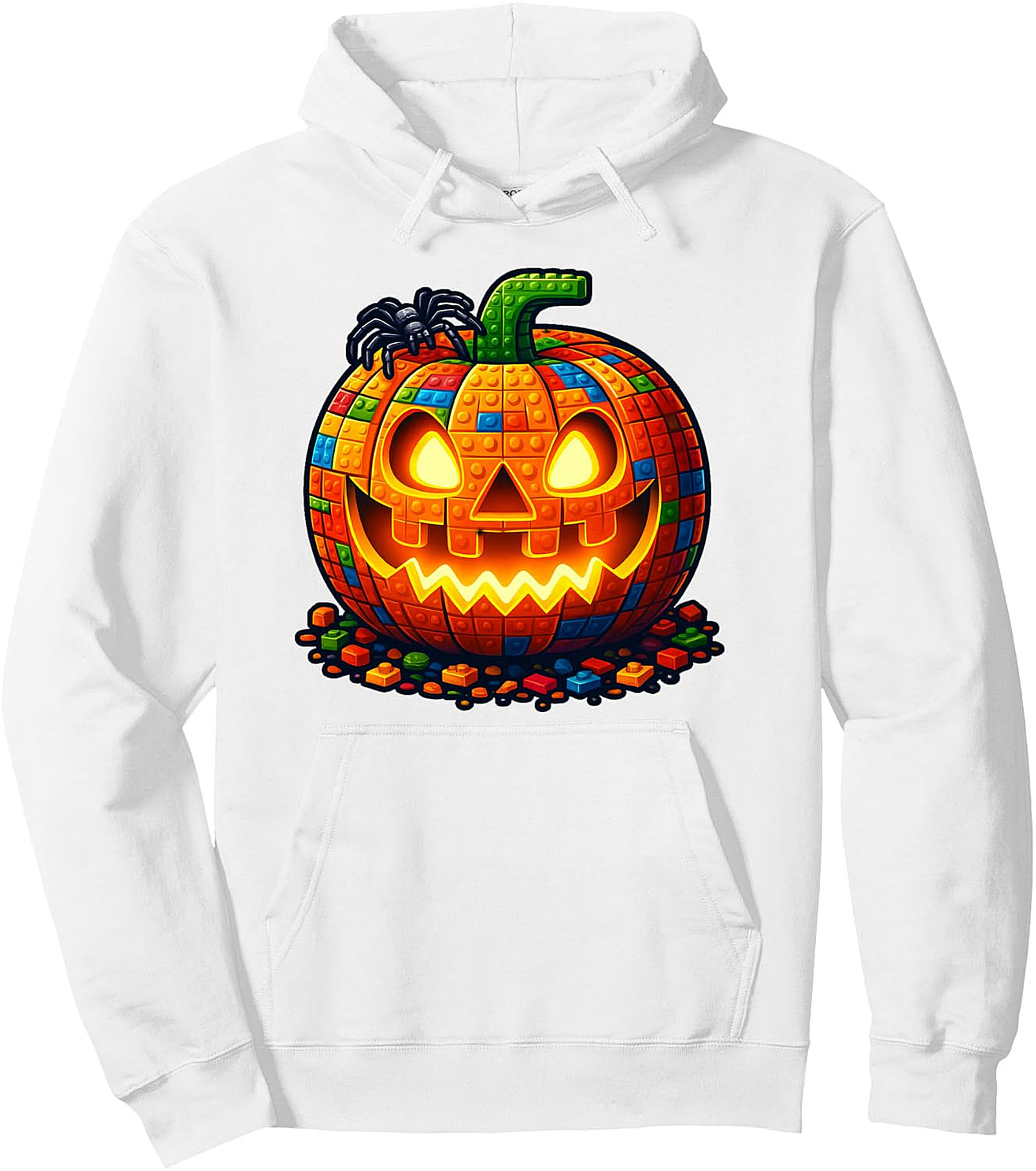 Halloween Builder Pumpkin Hoodie | Kids Blocks Pullover
