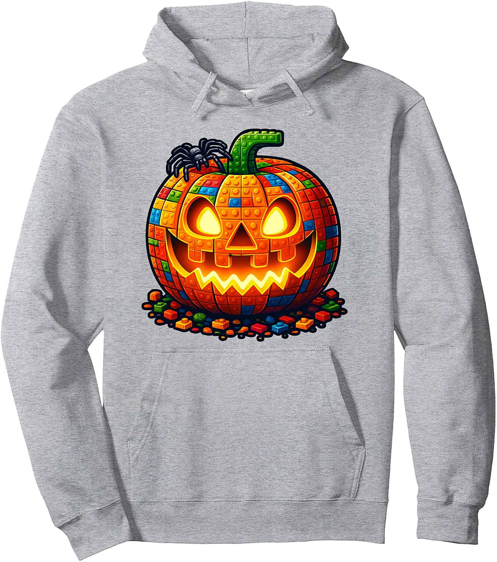 Halloween Builder Pumpkin Hoodie | Kids Blocks Pullover