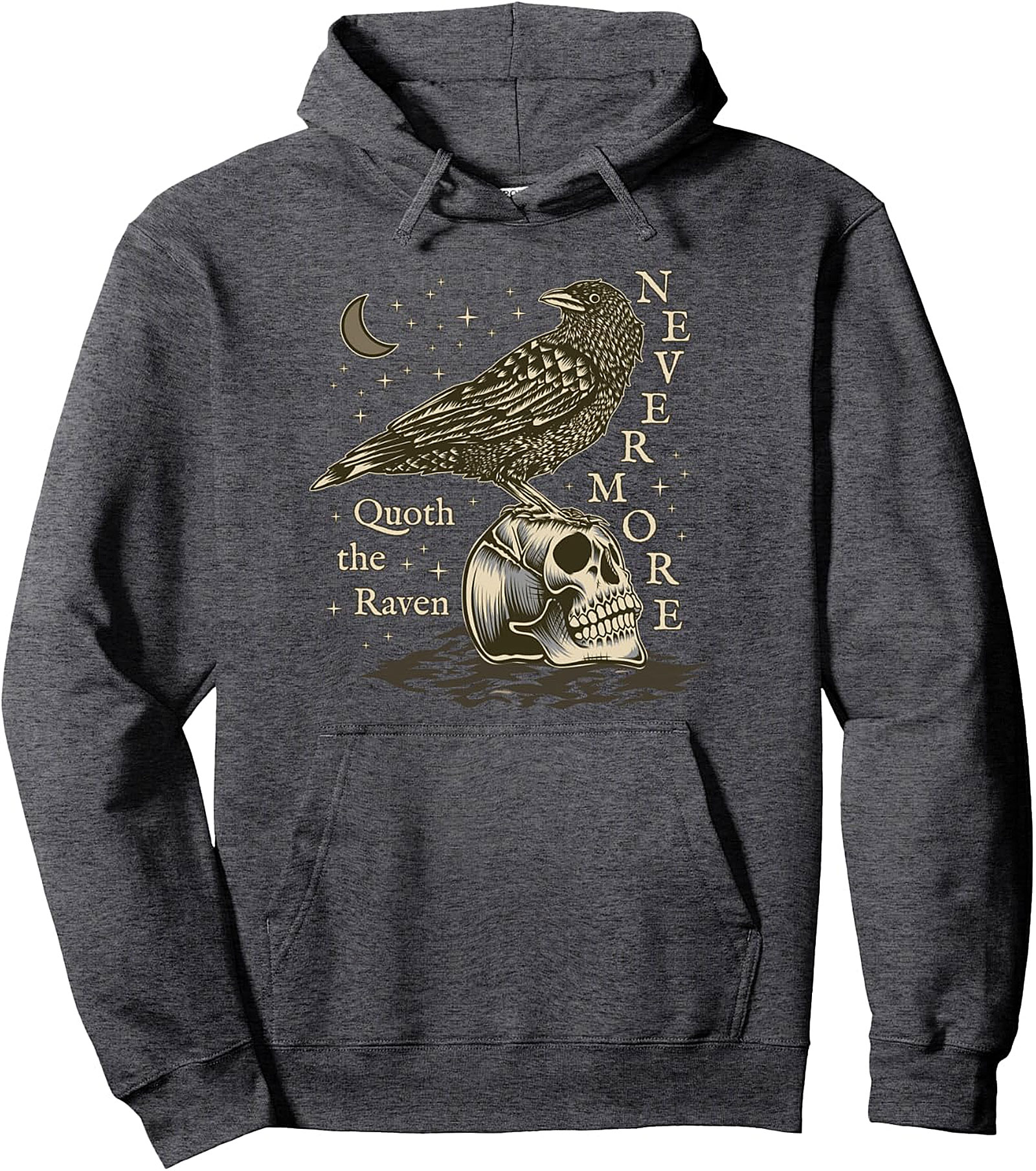 Nevermore Raven Poe Hoodie | Dark Academia Pullover