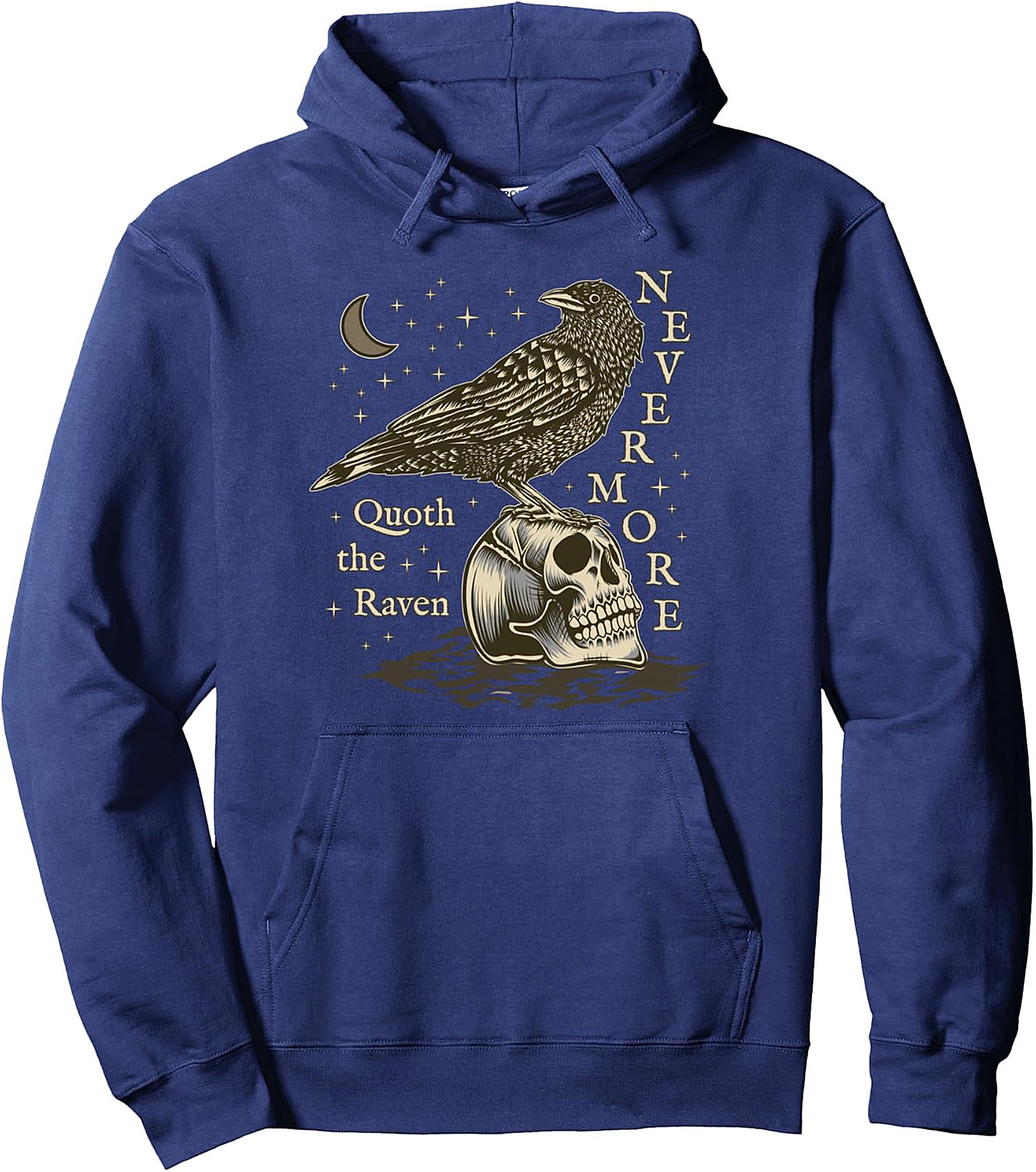 Nevermore Raven Poe Hoodie | Dark Academia Pullover