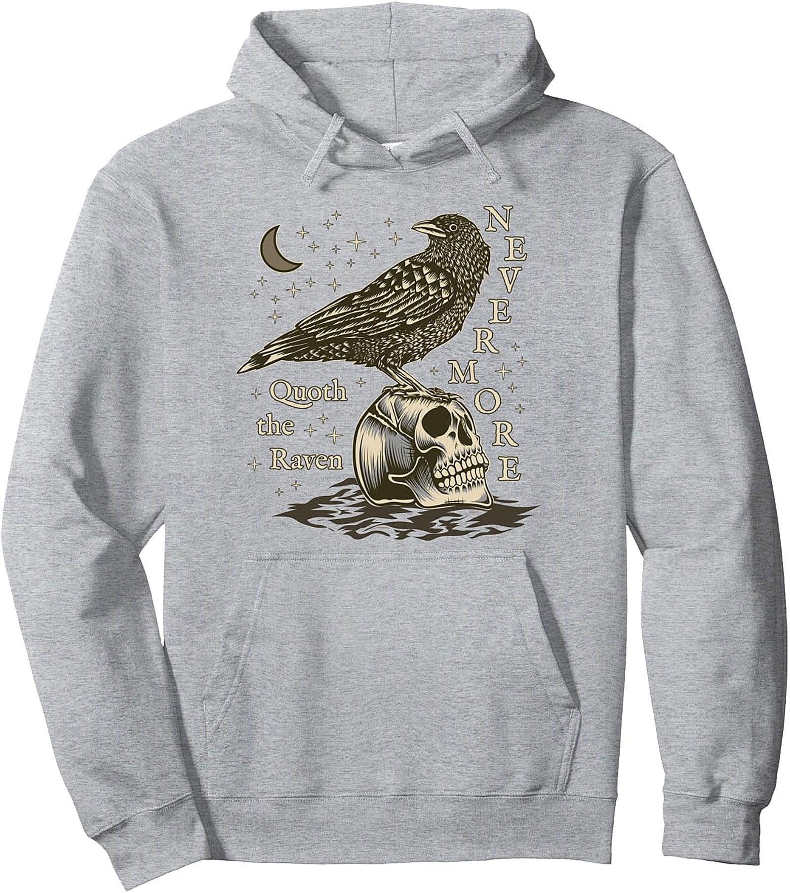 Nevermore Raven Poe Hoodie | Dark Academia Pullover