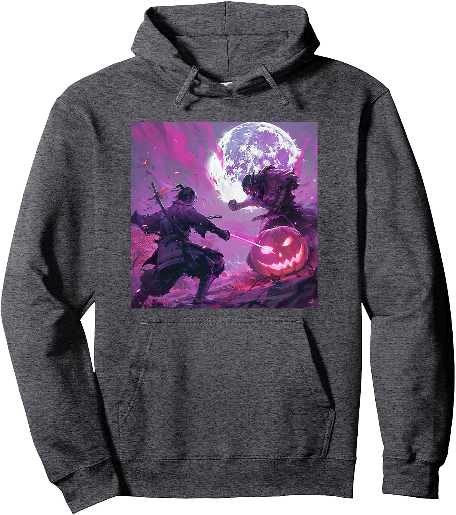 Samurai Halloween Pullover Hoodie - Mystic Aura Graphic