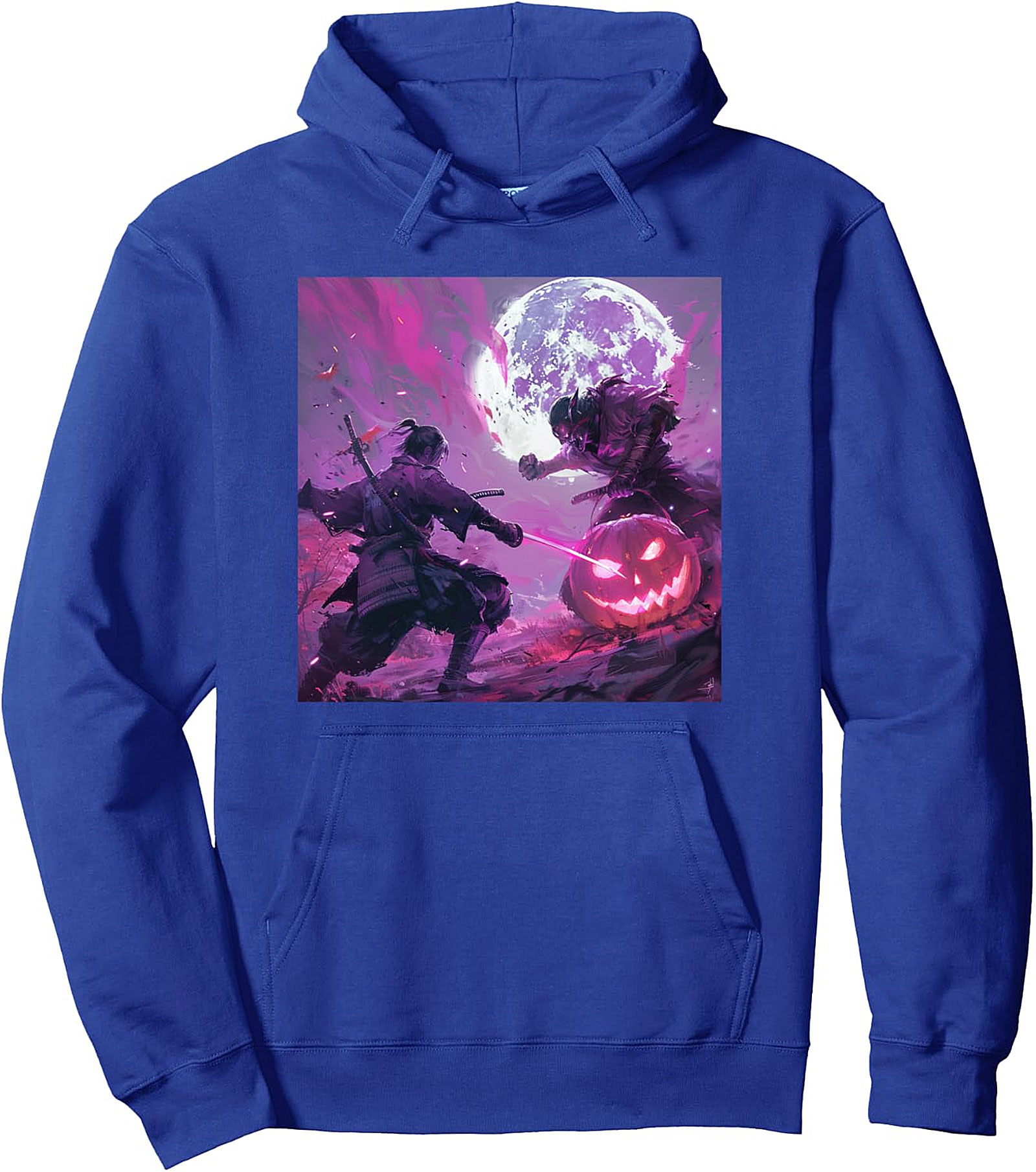 Samurai Halloween Pullover Hoodie - Mystic Aura Graphic
