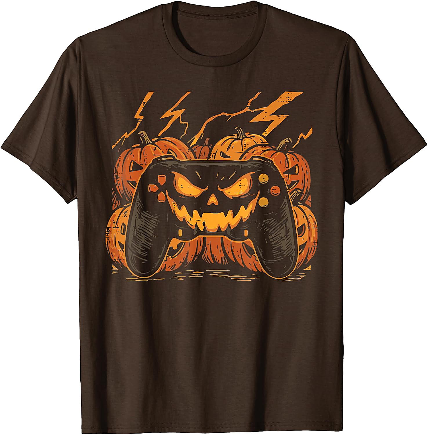Halloween Gaming Pumpkin T-Shirt for Men & Boys