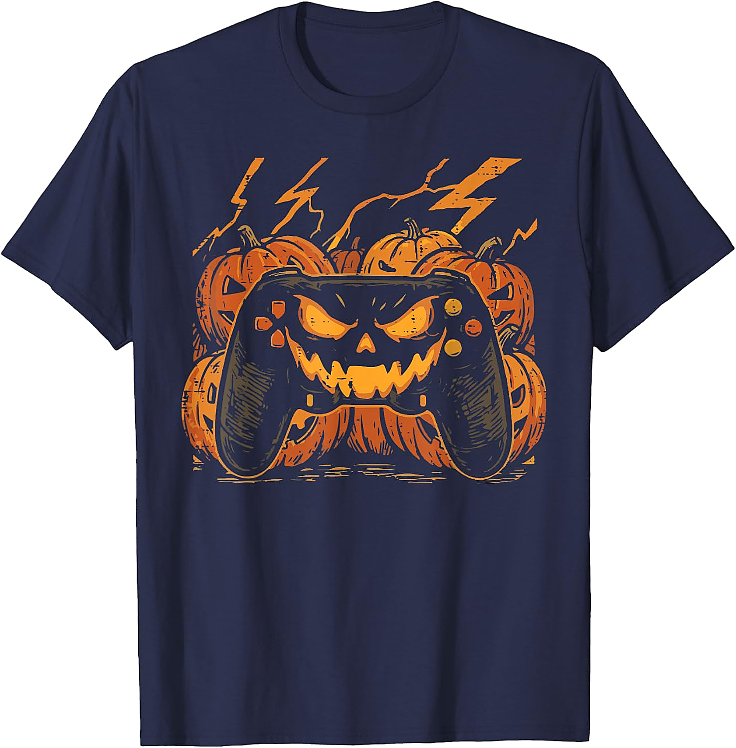 Halloween Gaming Pumpkin T-Shirt for Men & Boys