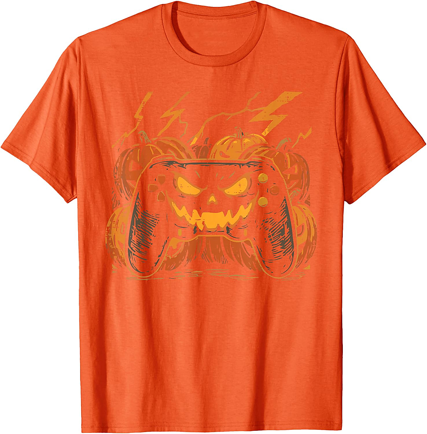 Halloween Gaming Pumpkin T-Shirt for Men & Boys