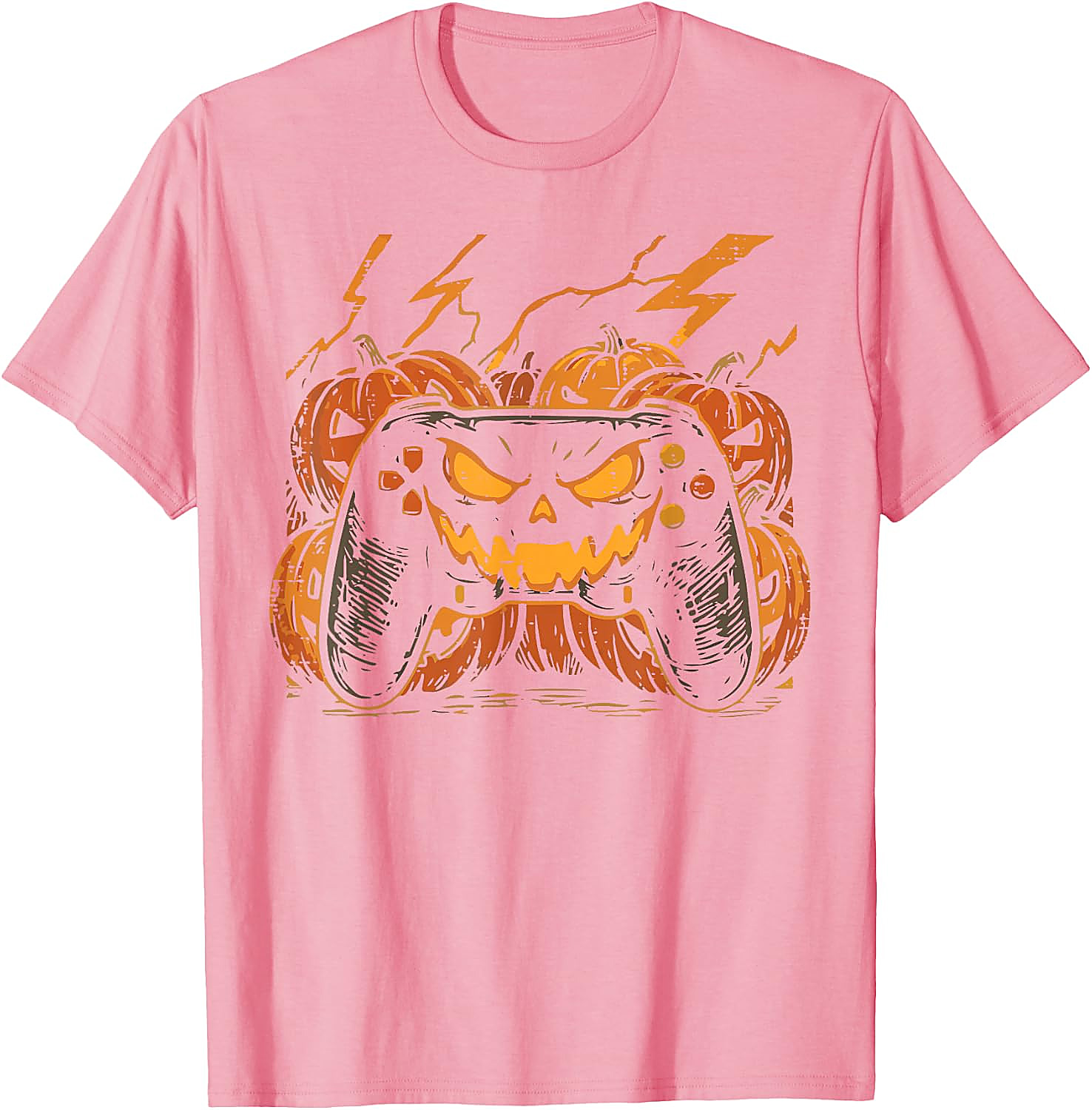 Halloween Gaming Pumpkin T-Shirt for Men & Boys