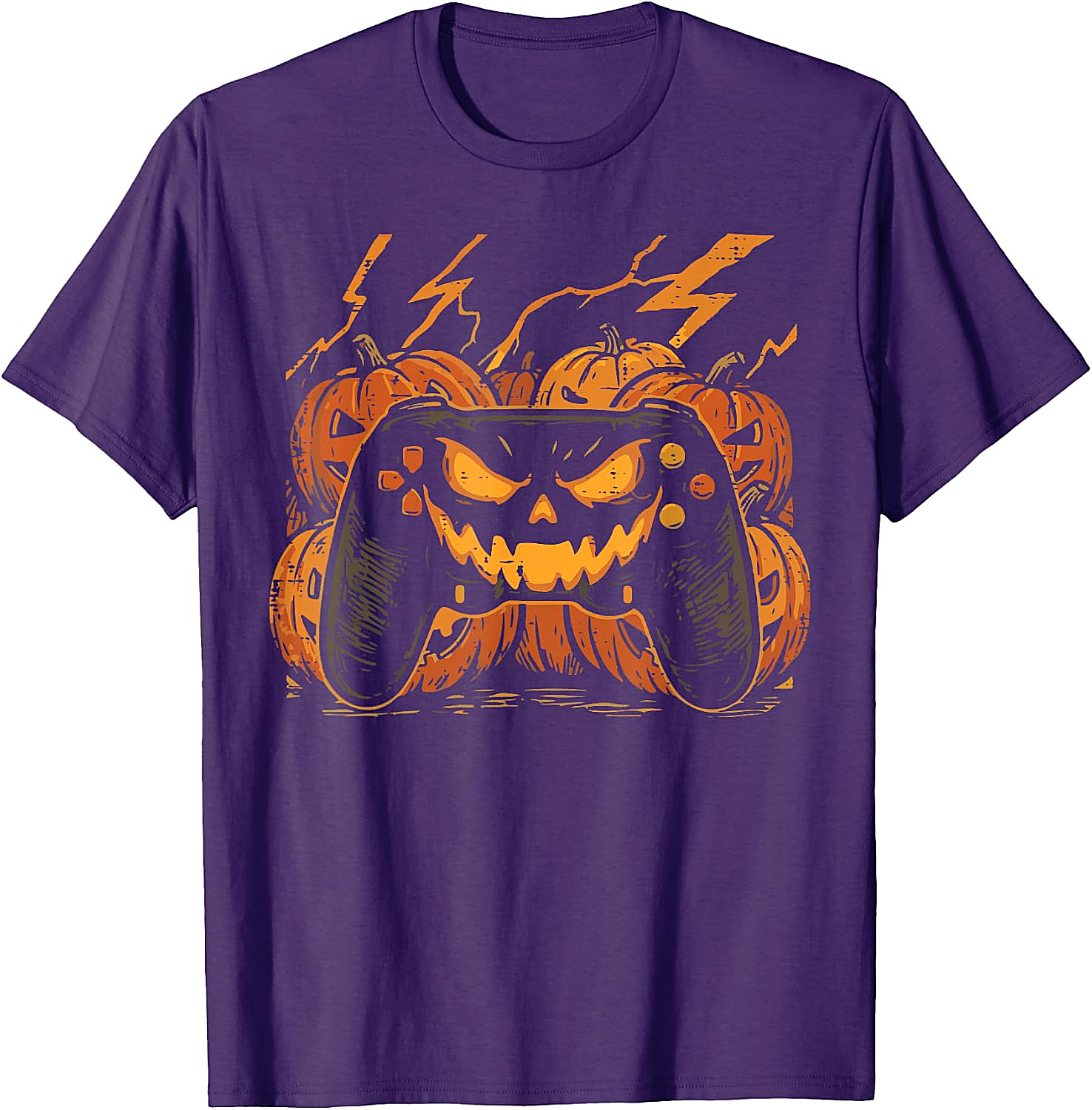 Halloween Gaming Pumpkin T-Shirt for Men & Boys