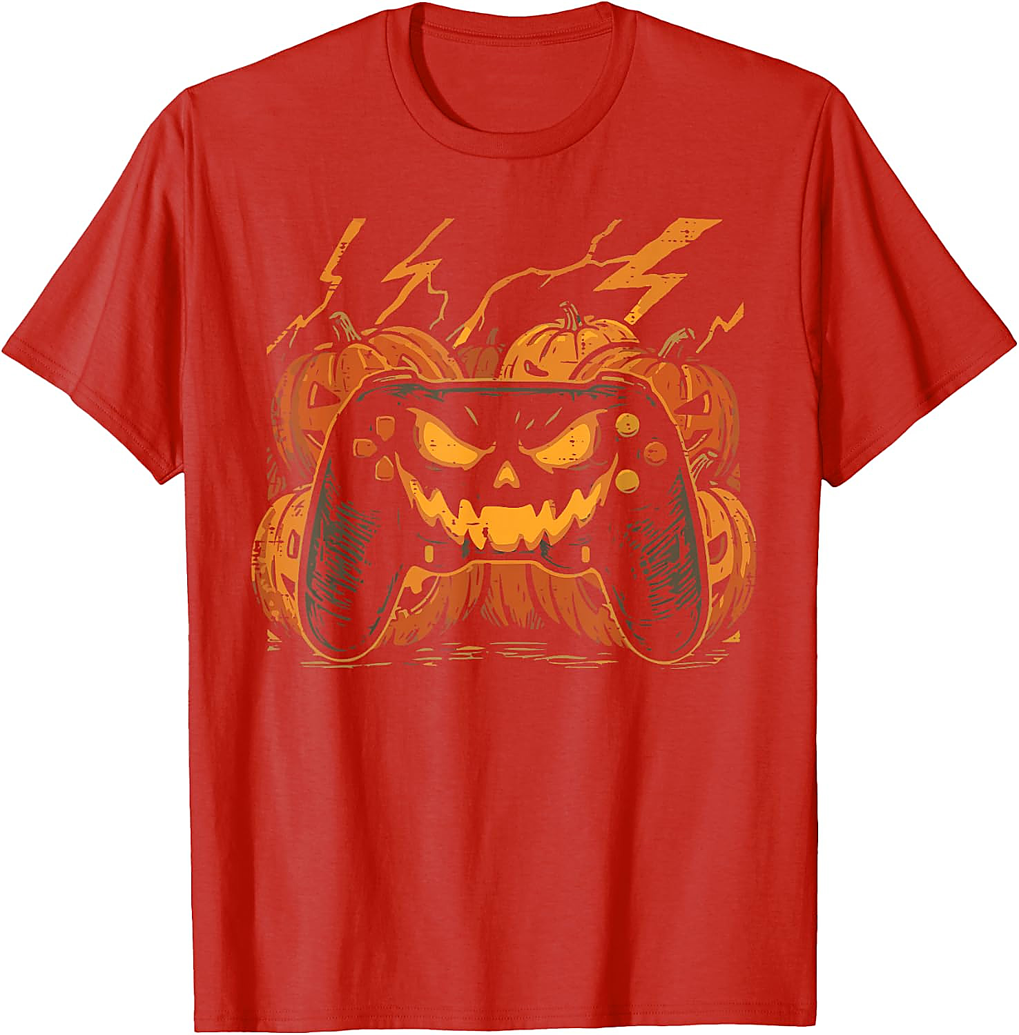 Halloween Gaming Pumpkin T-Shirt for Men & Boys