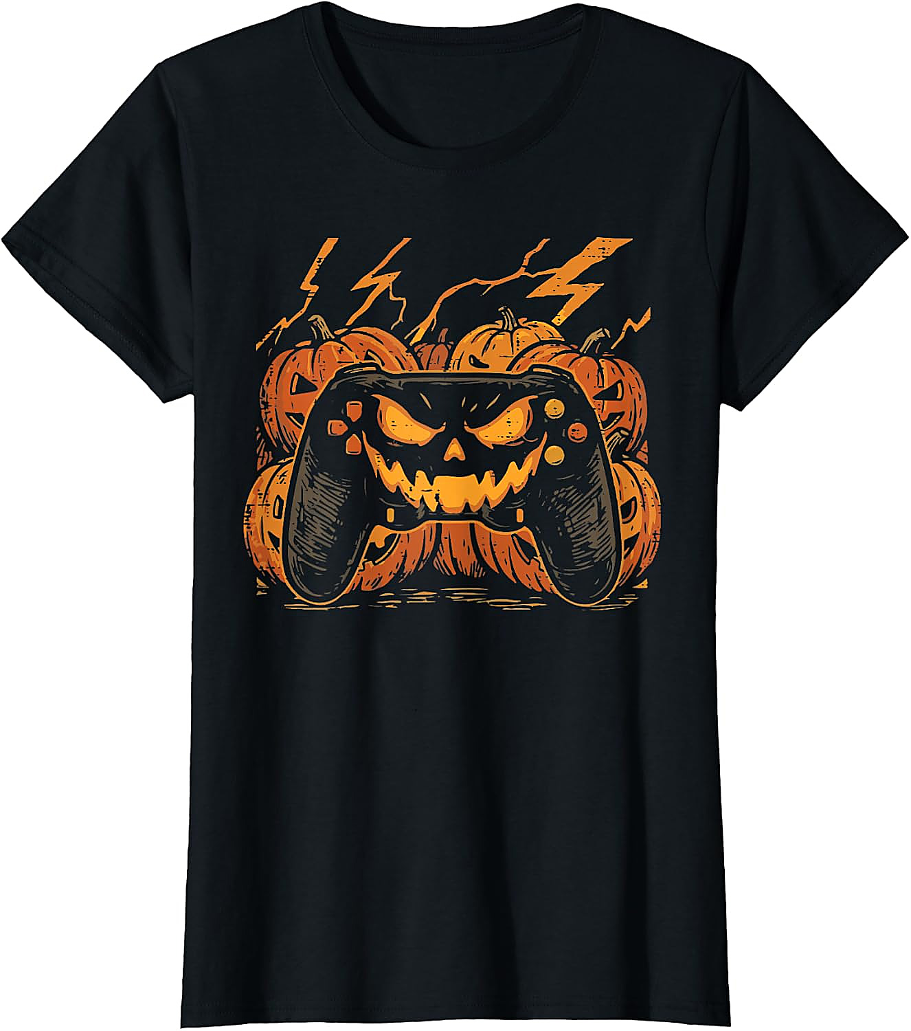 Halloween Gaming Pumpkin T-Shirt for Men & Boys