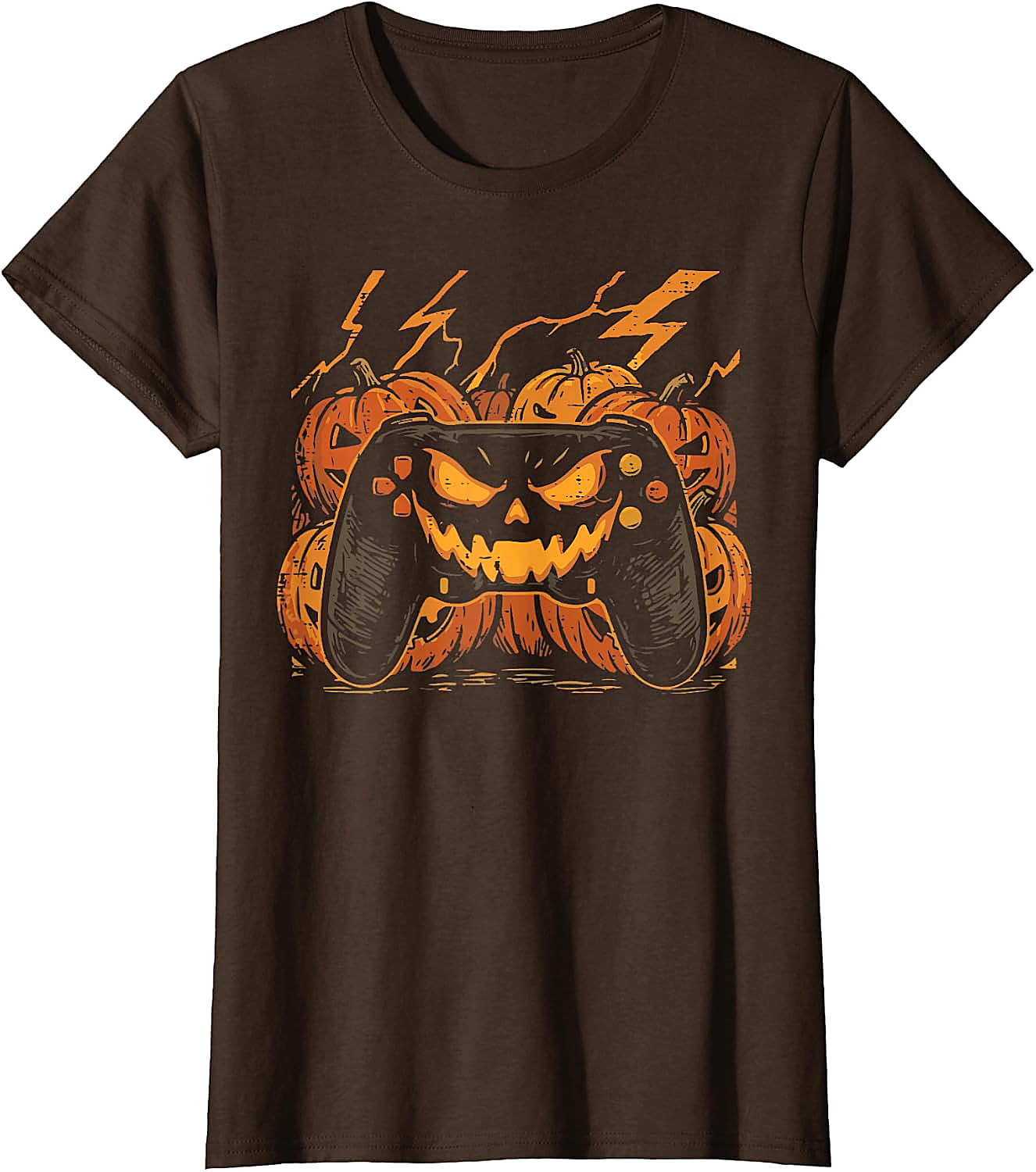 Halloween Gaming Pumpkin T-Shirt for Men & Boys
