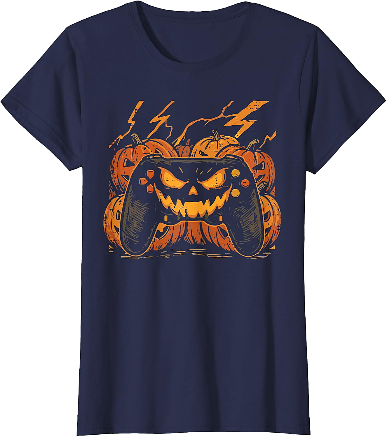 Halloween Gaming Pumpkin T-Shirt for Men & Boys