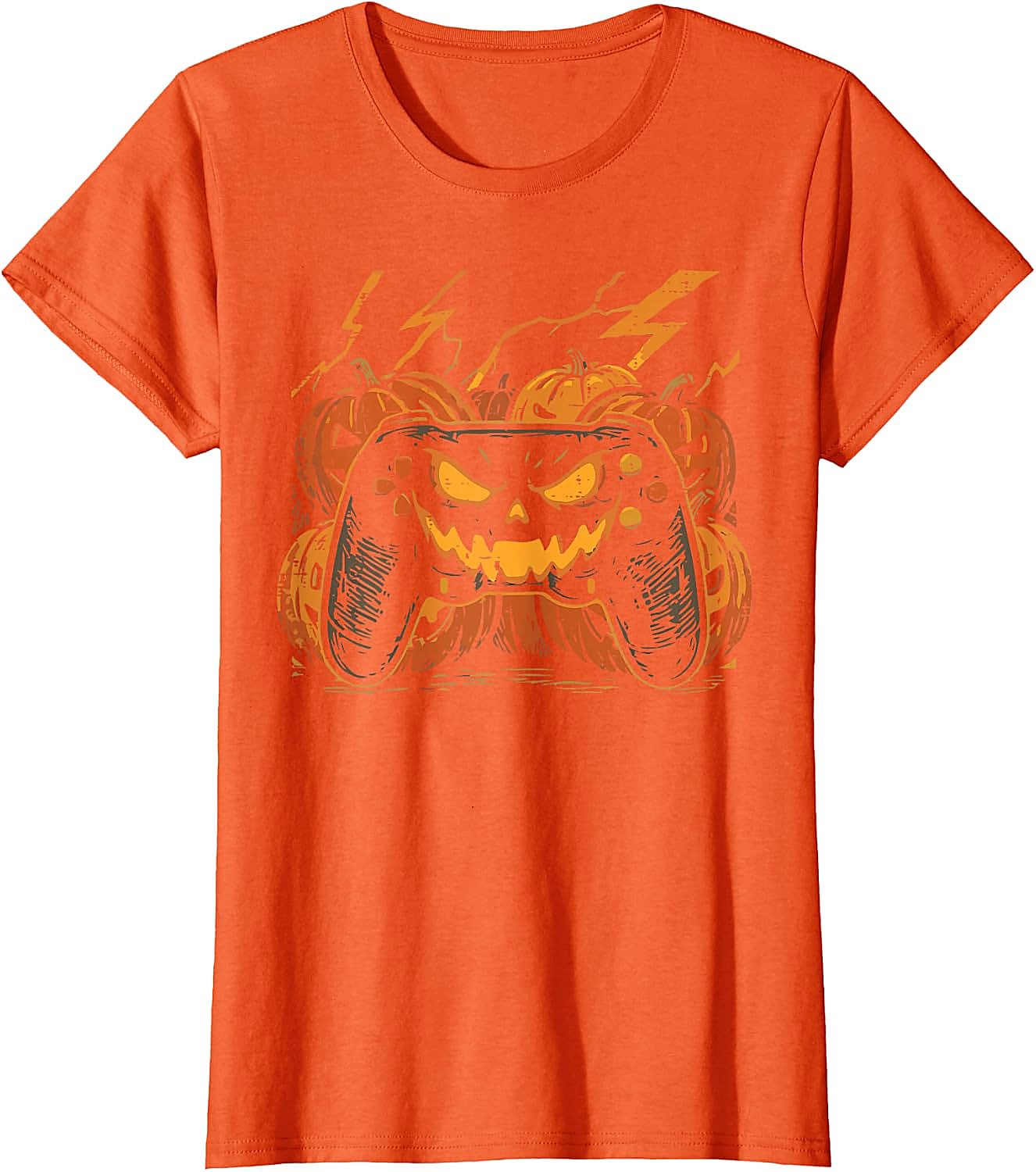 Halloween Gaming Pumpkin T-Shirt for Men & Boys