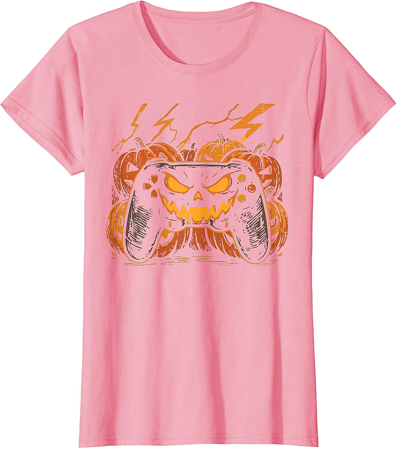 Halloween Gaming Pumpkin T-Shirt for Men & Boys