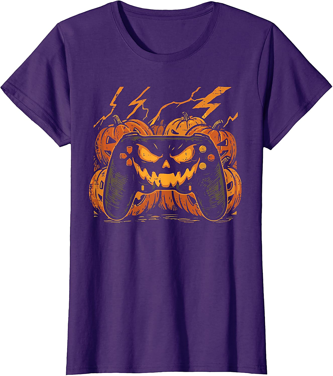 Halloween Gaming Pumpkin T-Shirt for Men & Boys