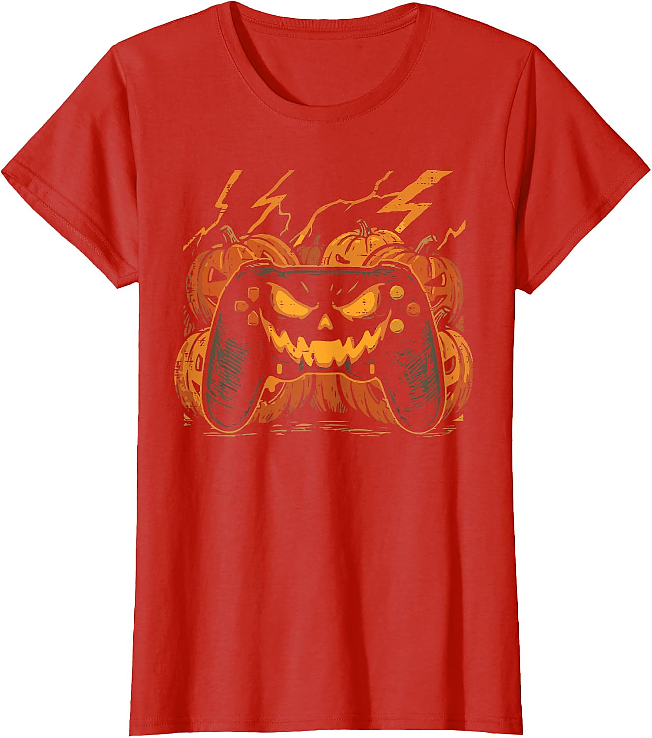 Halloween Gaming Pumpkin T-Shirt for Men & Boys