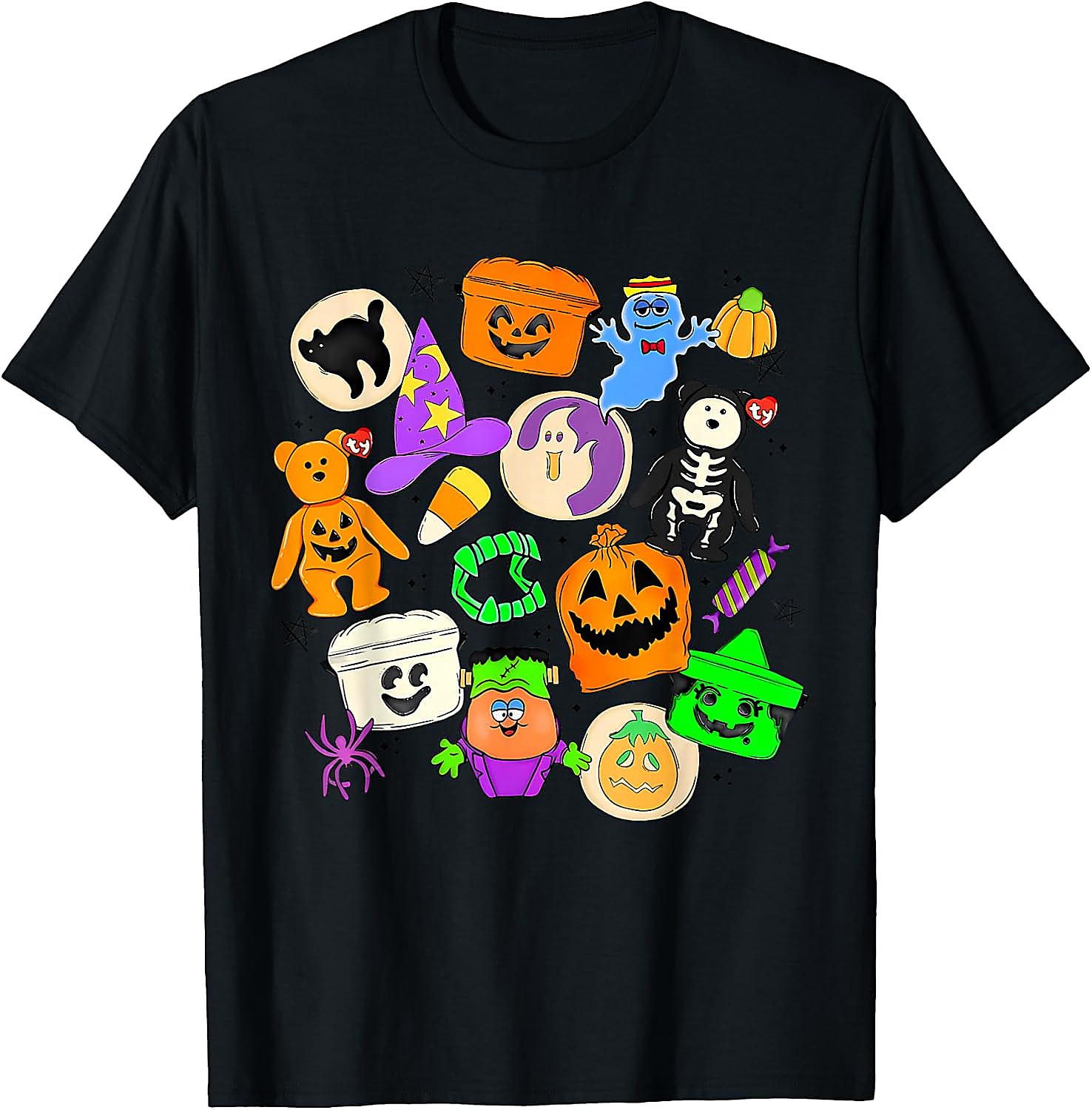 Vintage 90s Halloween Collage T-Shirt | Cute Ghost Tee
