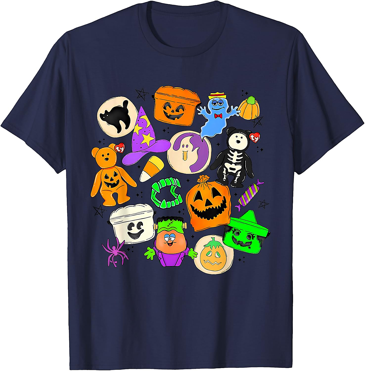Vintage 90s Halloween Collage T-Shirt | Cute Ghost Tee