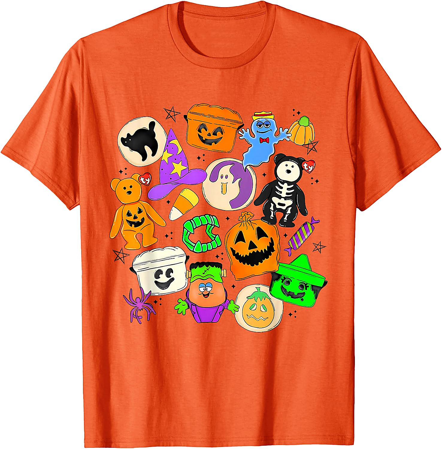 Vintage 90s Halloween Collage T-Shirt | Cute Ghost Tee