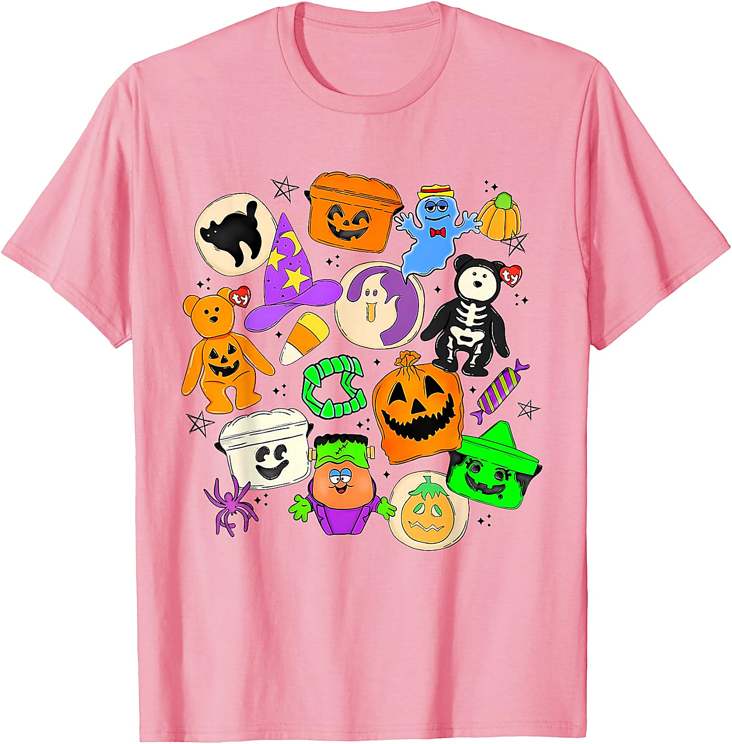 Vintage 90s Halloween Collage T-Shirt | Cute Ghost Tee
