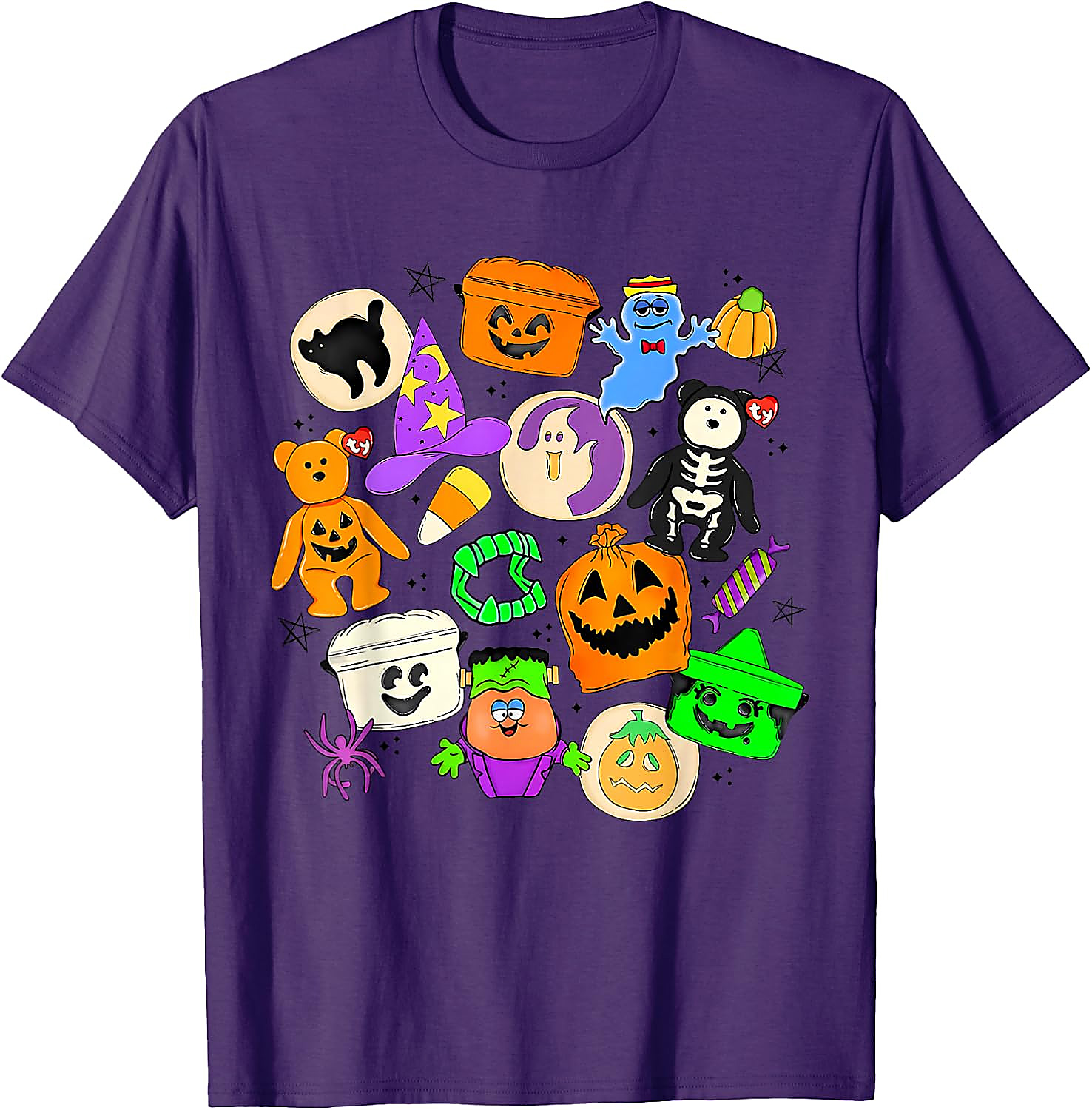 Vintage 90s Halloween Collage T-Shirt | Cute Ghost Tee